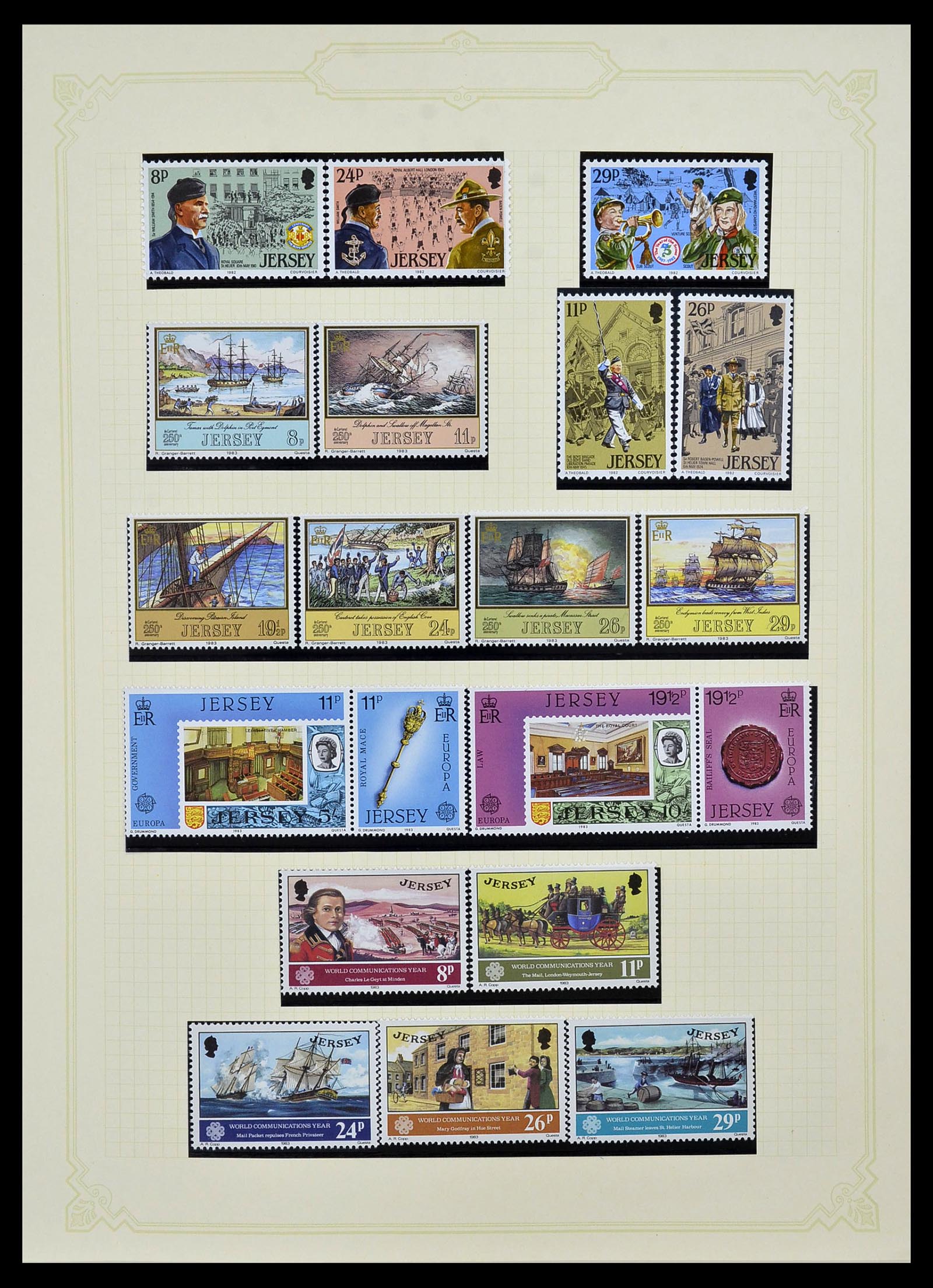 34392 021 - Postzegelverzameling 34392 Kanaaleilanden 1940-2007.