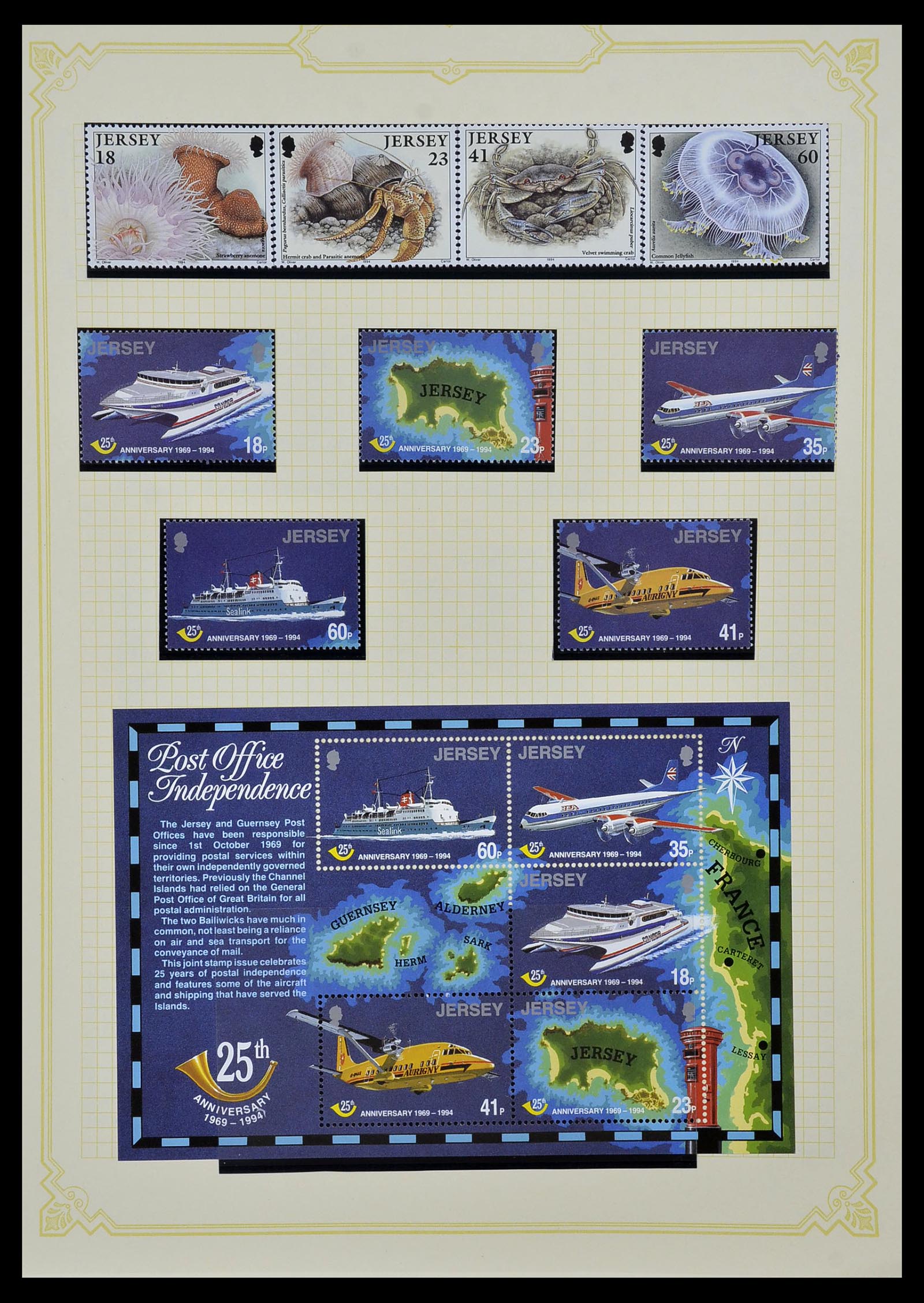 34392 044 - Postzegelverzameling 34392 Kanaaleilanden 1940-2007.