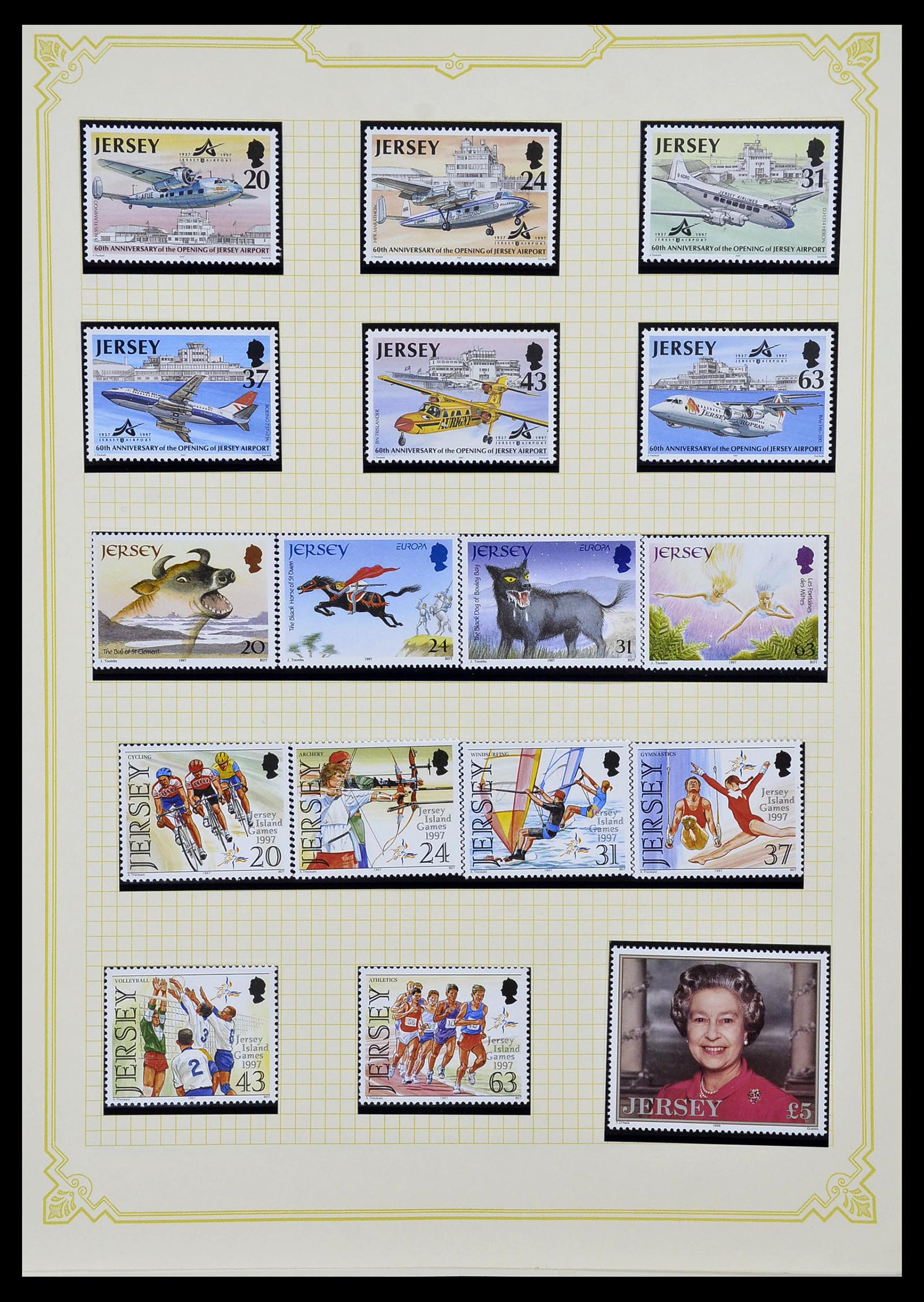 34392 054 - Postzegelverzameling 34392 Kanaaleilanden 1940-2007.
