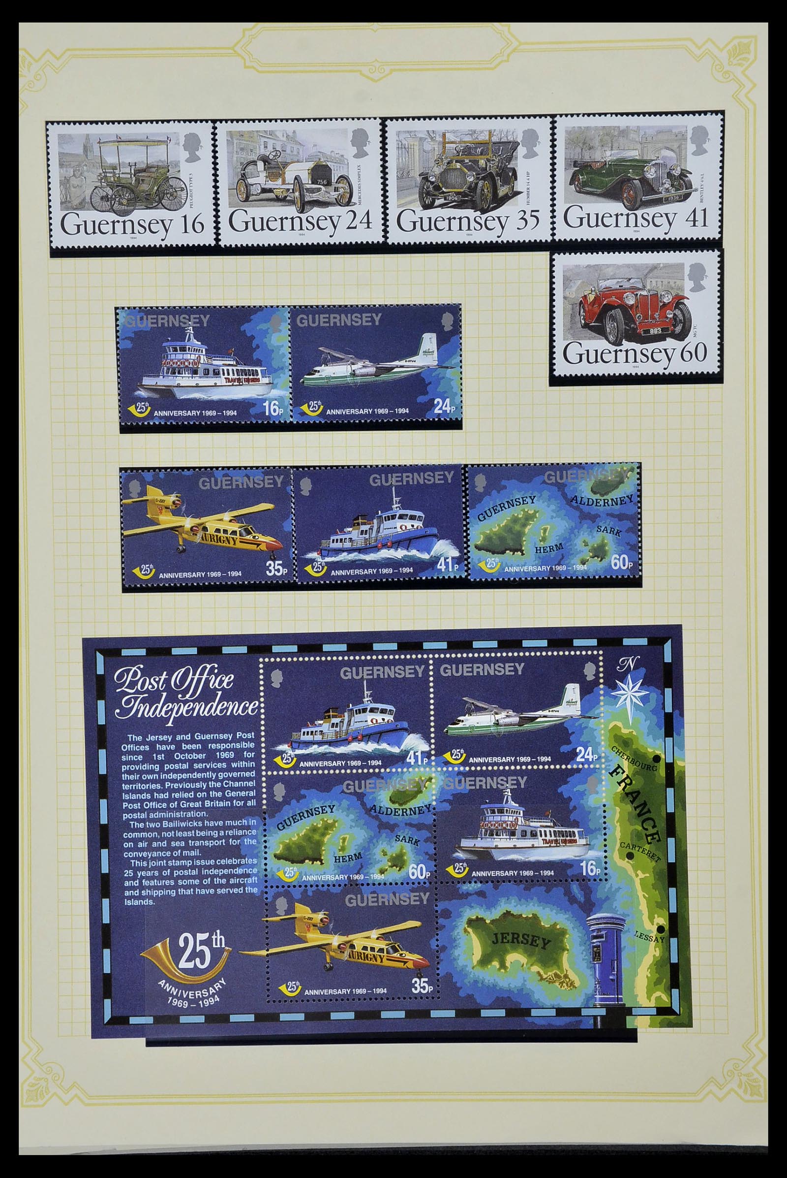 34392 225 - Postzegelverzameling 34392 Kanaaleilanden 1940-2007.