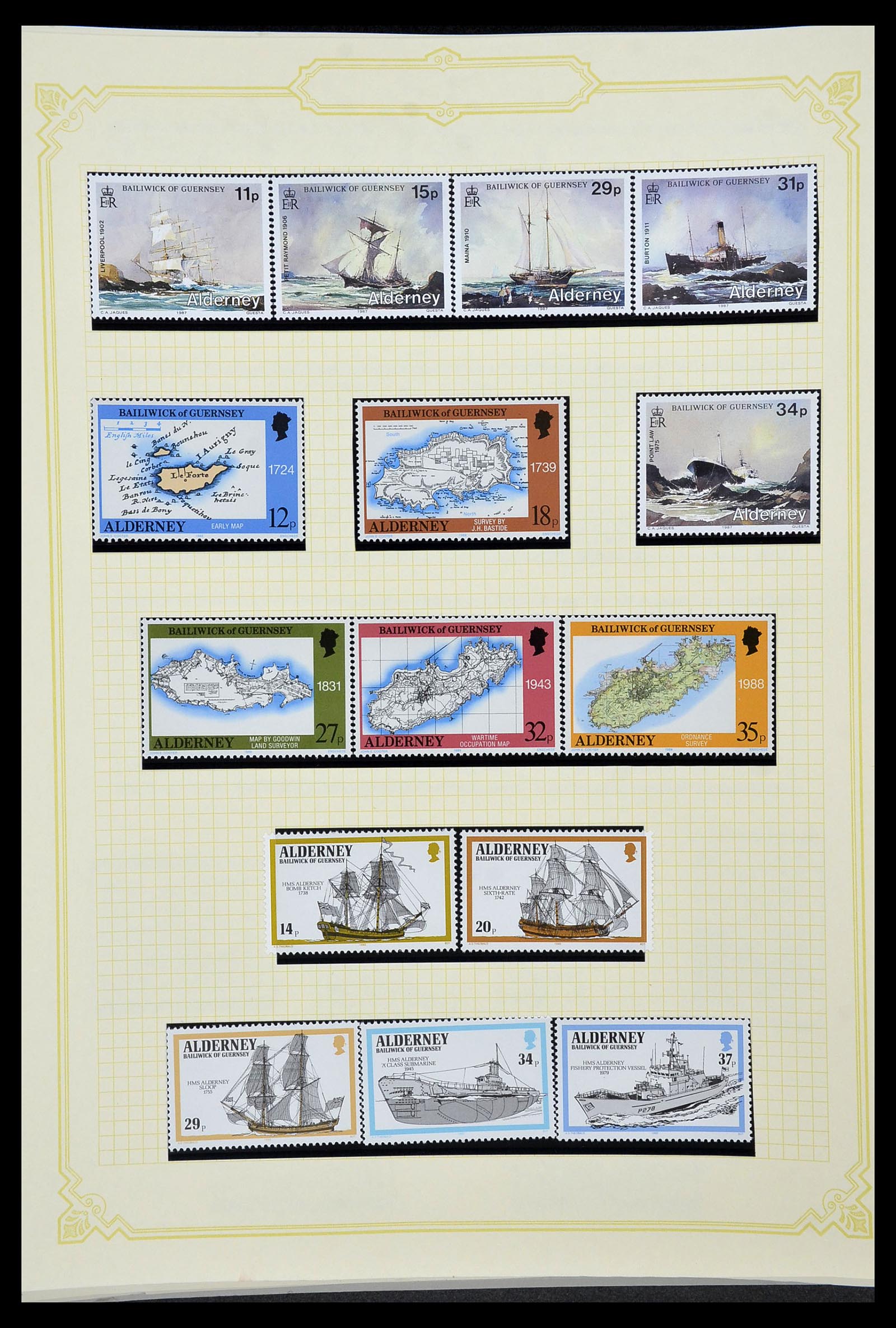 34392 255 - Postzegelverzameling 34392 Kanaaleilanden 1940-2007.