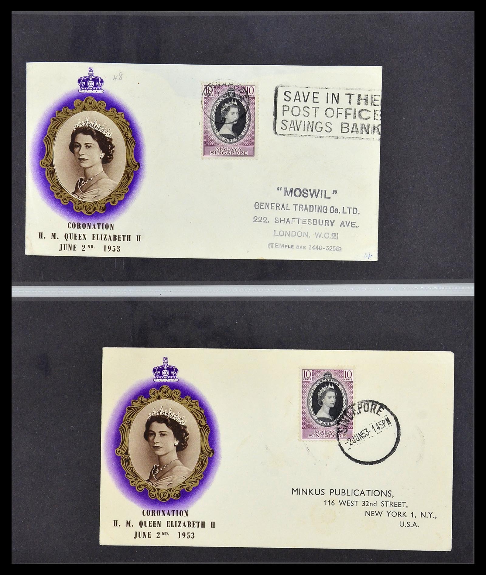 34394 001 - Postzegelverzameling 34394 Singapore FDC's 1948-2015!