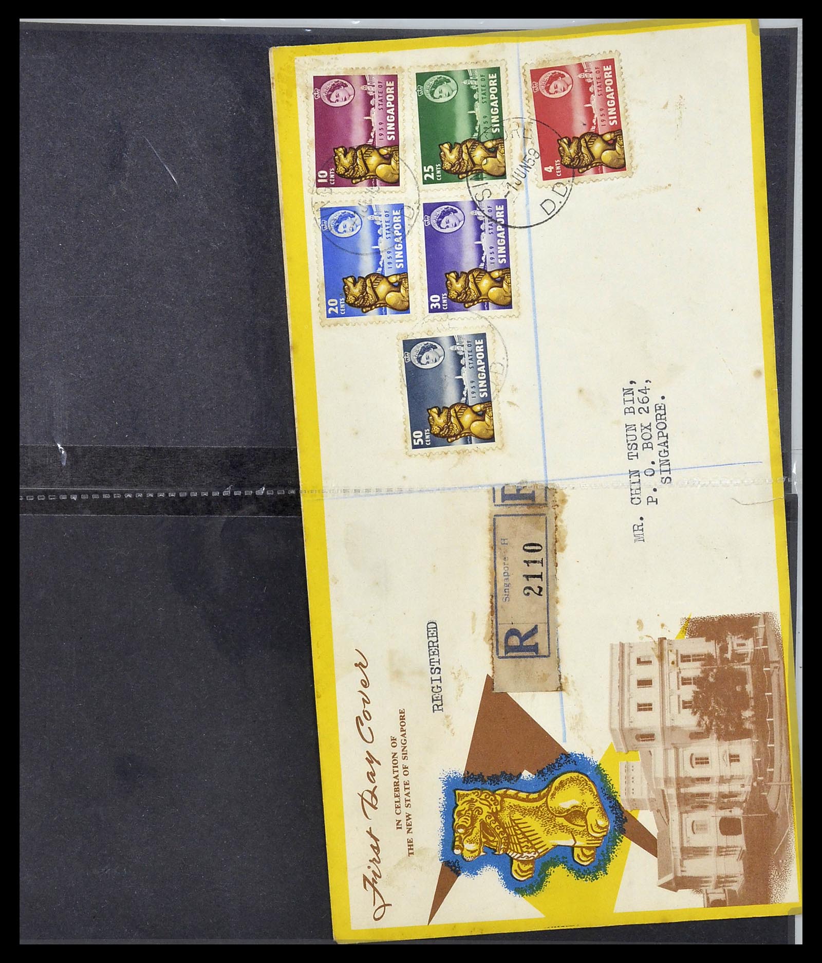 34394 002 - Postzegelverzameling 34394 Singapore FDC's 1948-2015!