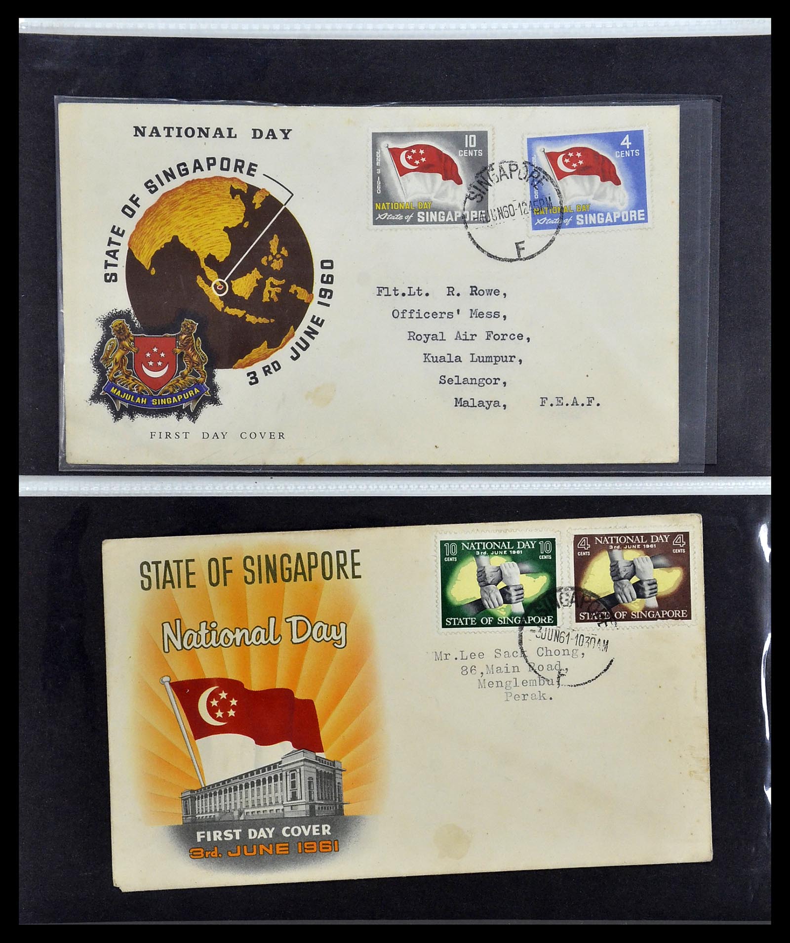 34394 003 - Postzegelverzameling 34394 Singapore FDC's 1948-2015!