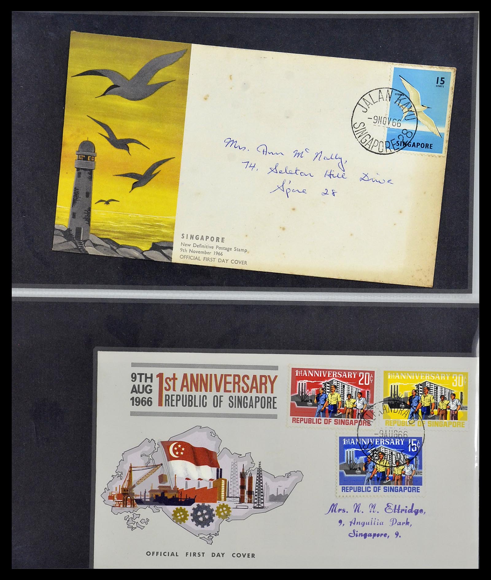 34394 011 - Postzegelverzameling 34394 Singapore FDC's 1948-2015!