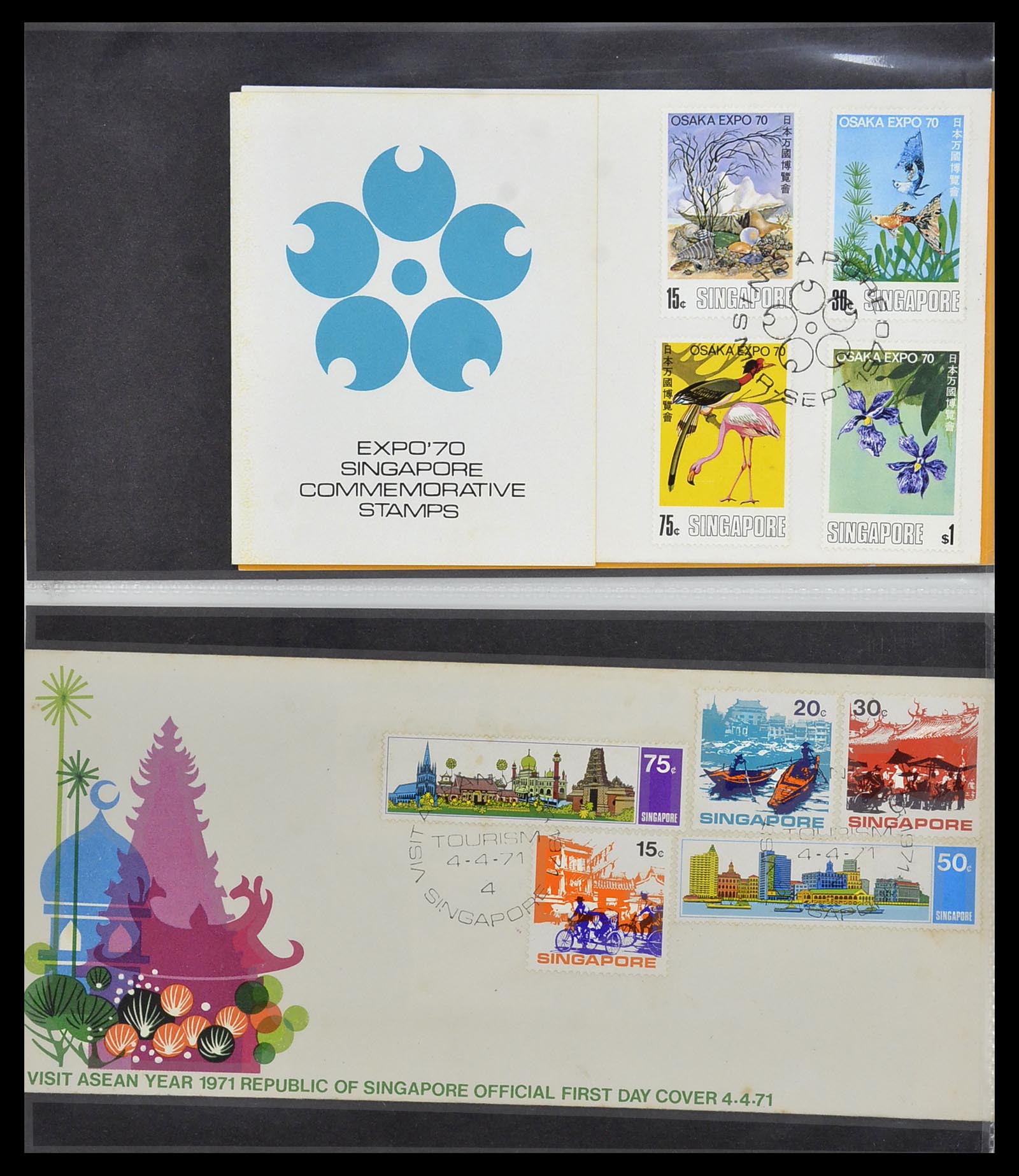 34394 023 - Postzegelverzameling 34394 Singapore FDC's 1948-2015!