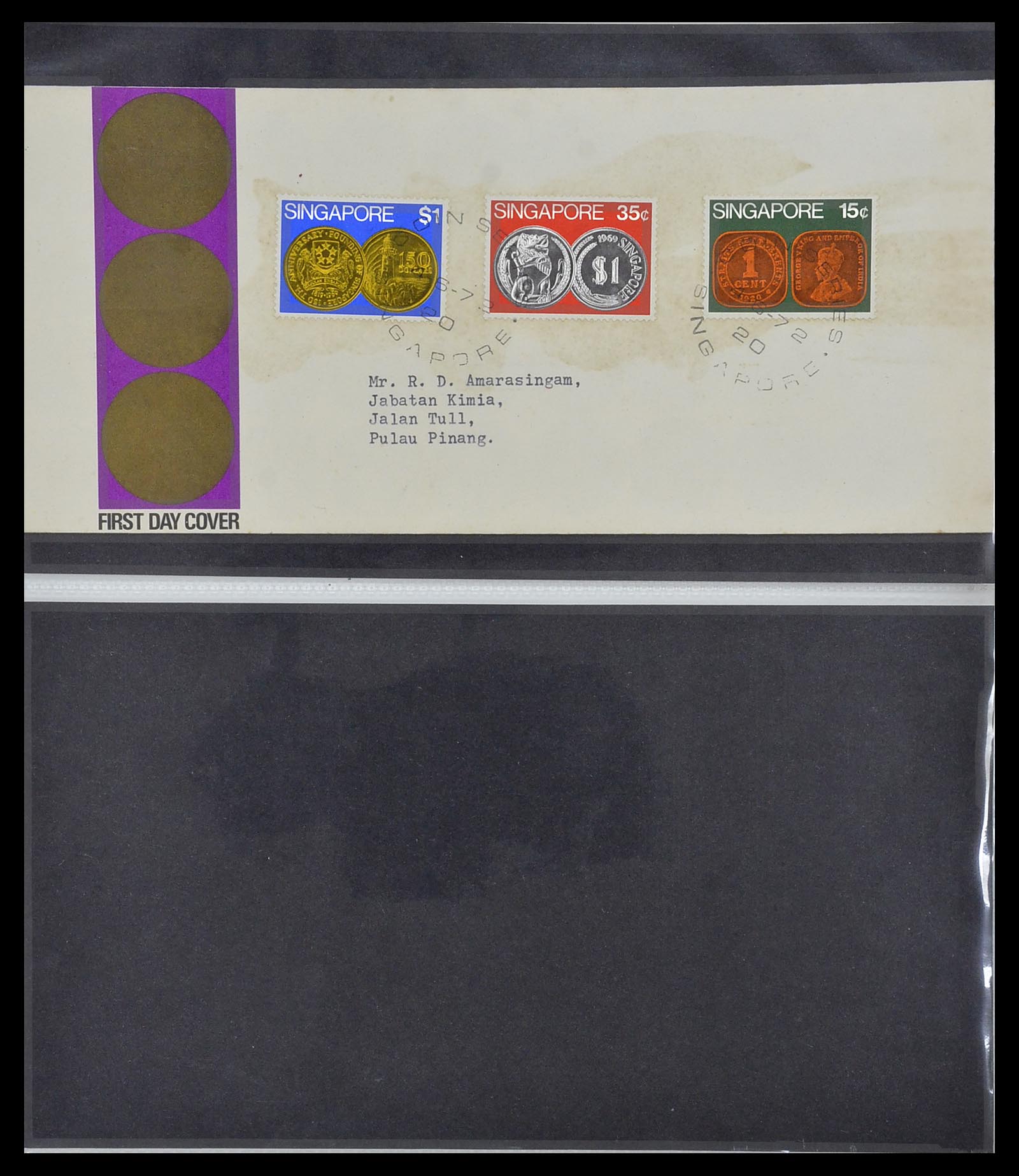 34394 032 - Postzegelverzameling 34394 Singapore FDC's 1948-2015!