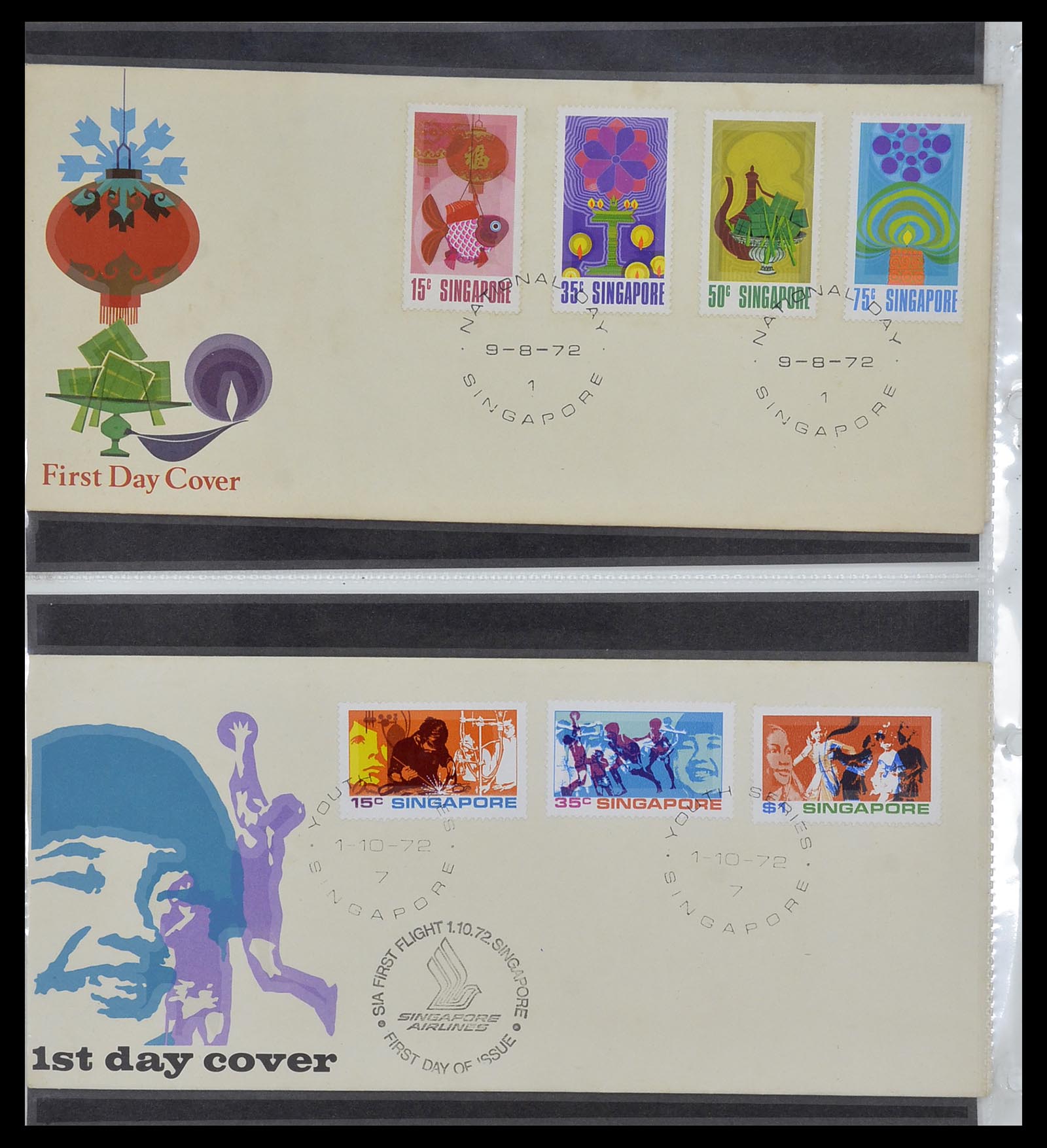 34394 033 - Postzegelverzameling 34394 Singapore FDC's 1948-2015!
