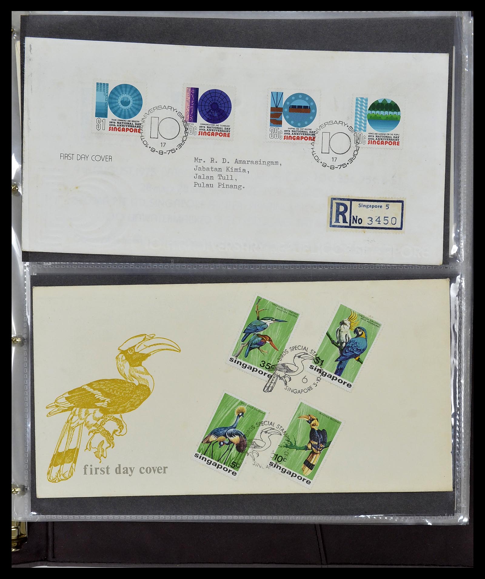 34394 046 - Postzegelverzameling 34394 Singapore FDC's 1948-2015!