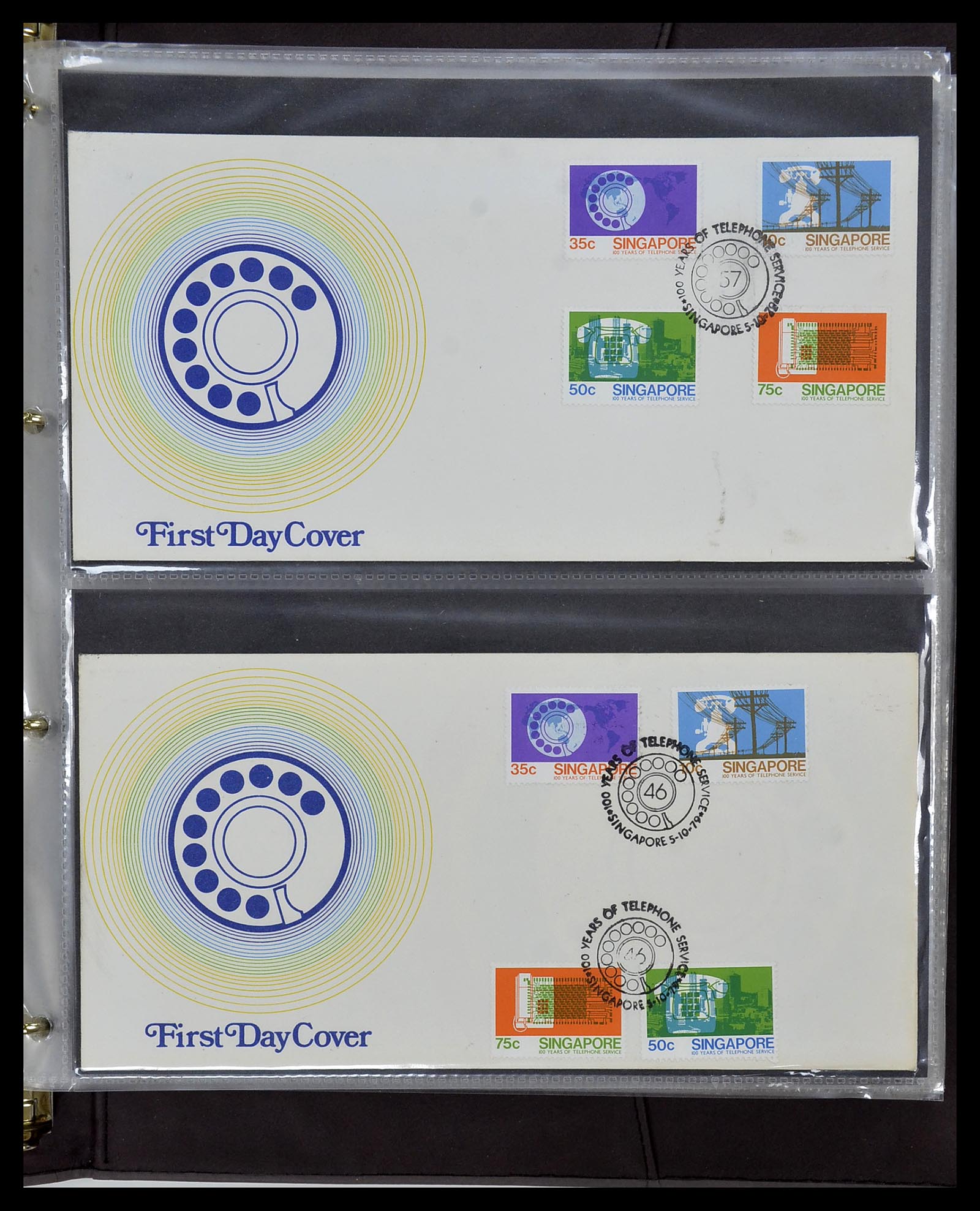 34394 048 - Postzegelverzameling 34394 Singapore FDC's 1948-2015!