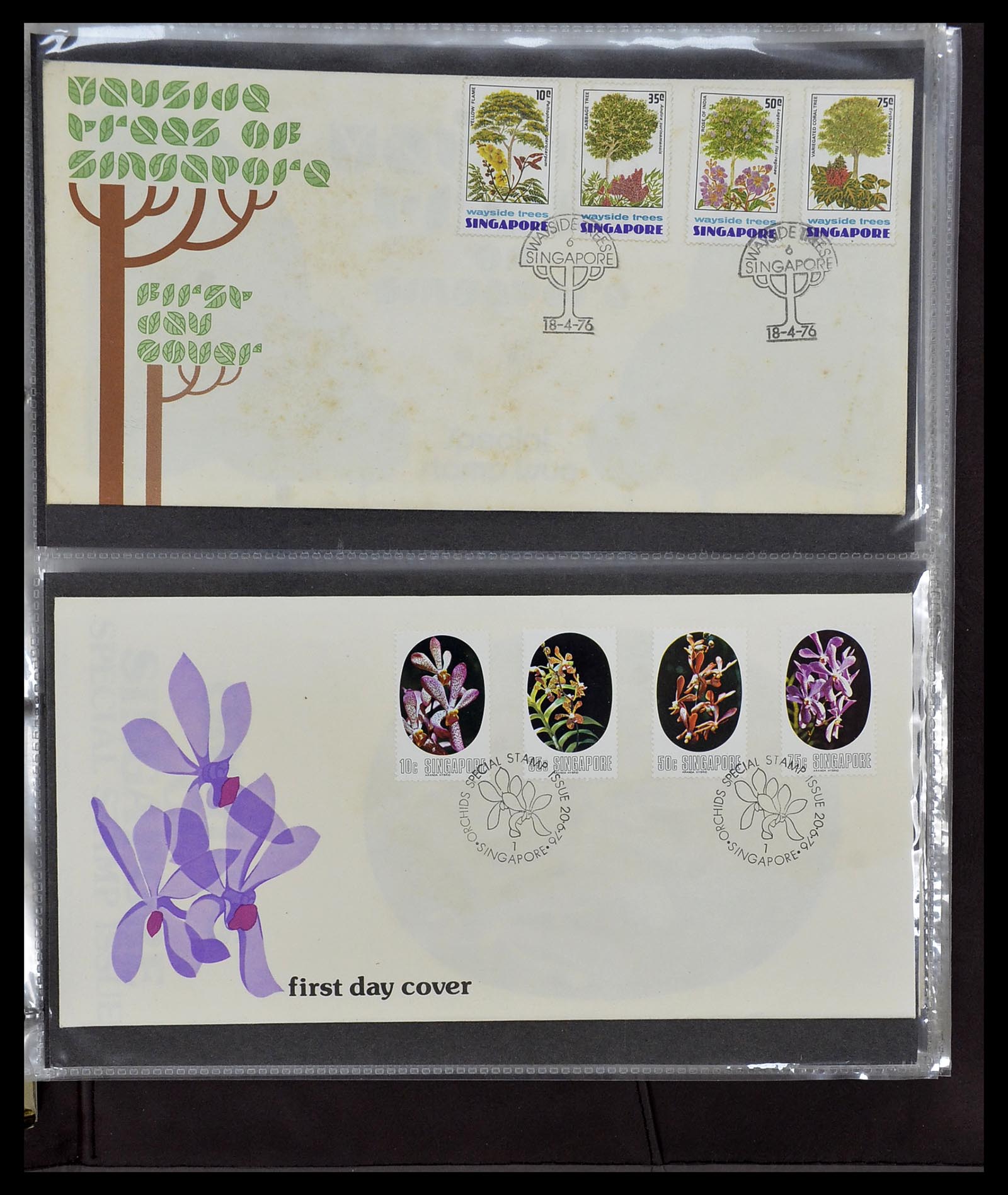 34394 052 - Postzegelverzameling 34394 Singapore FDC's 1948-2015!