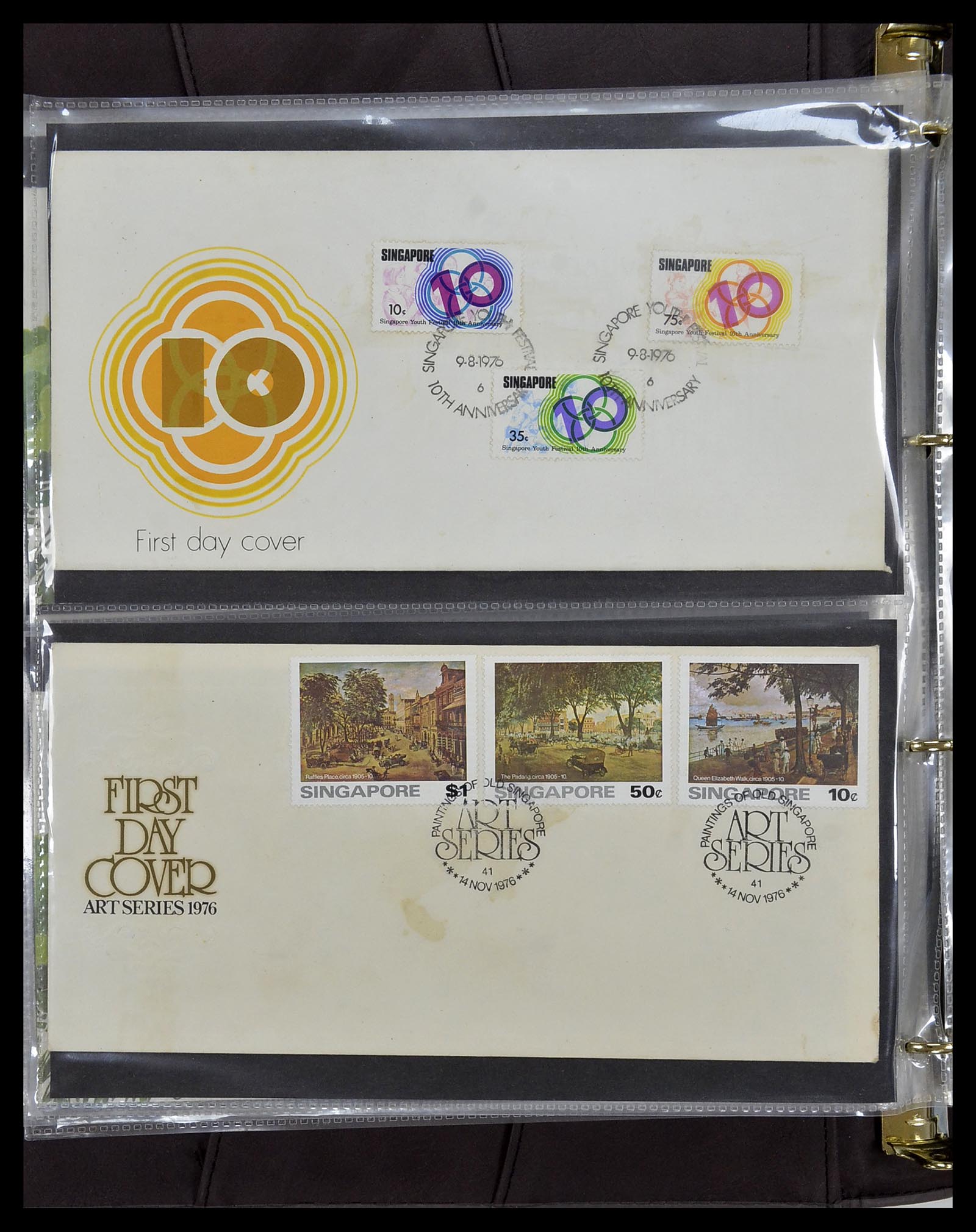 34394 053 - Postzegelverzameling 34394 Singapore FDC's 1948-2015!