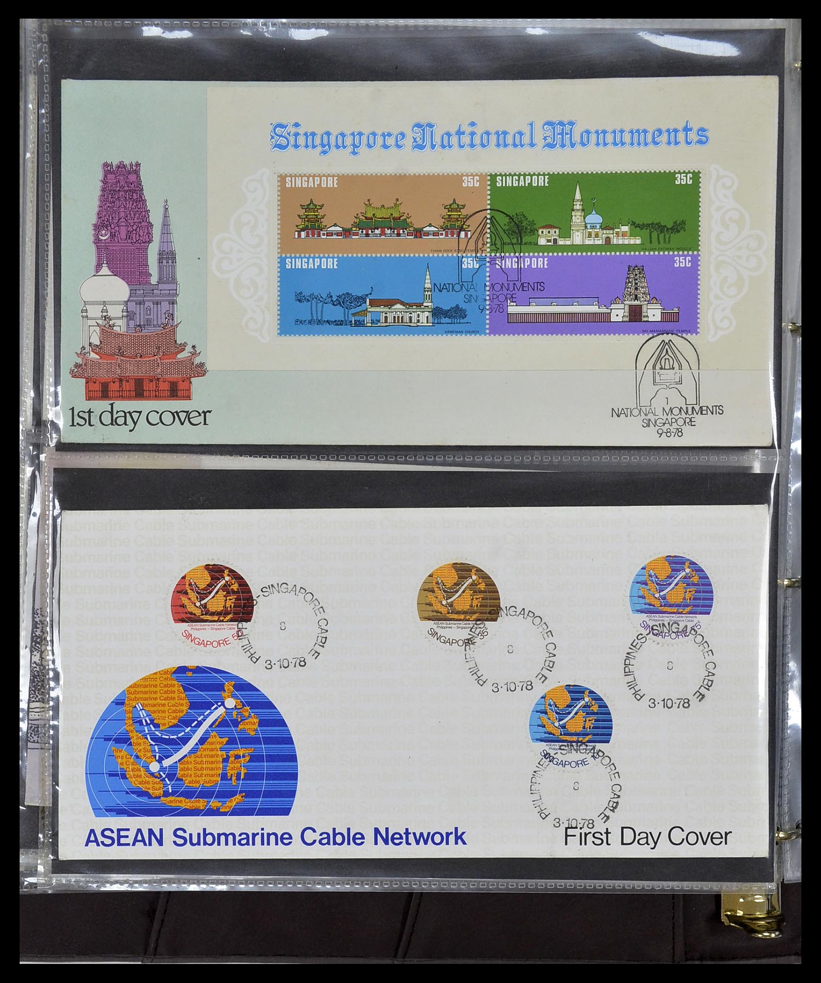 34394 063 - Postzegelverzameling 34394 Singapore FDC's 1948-2015!