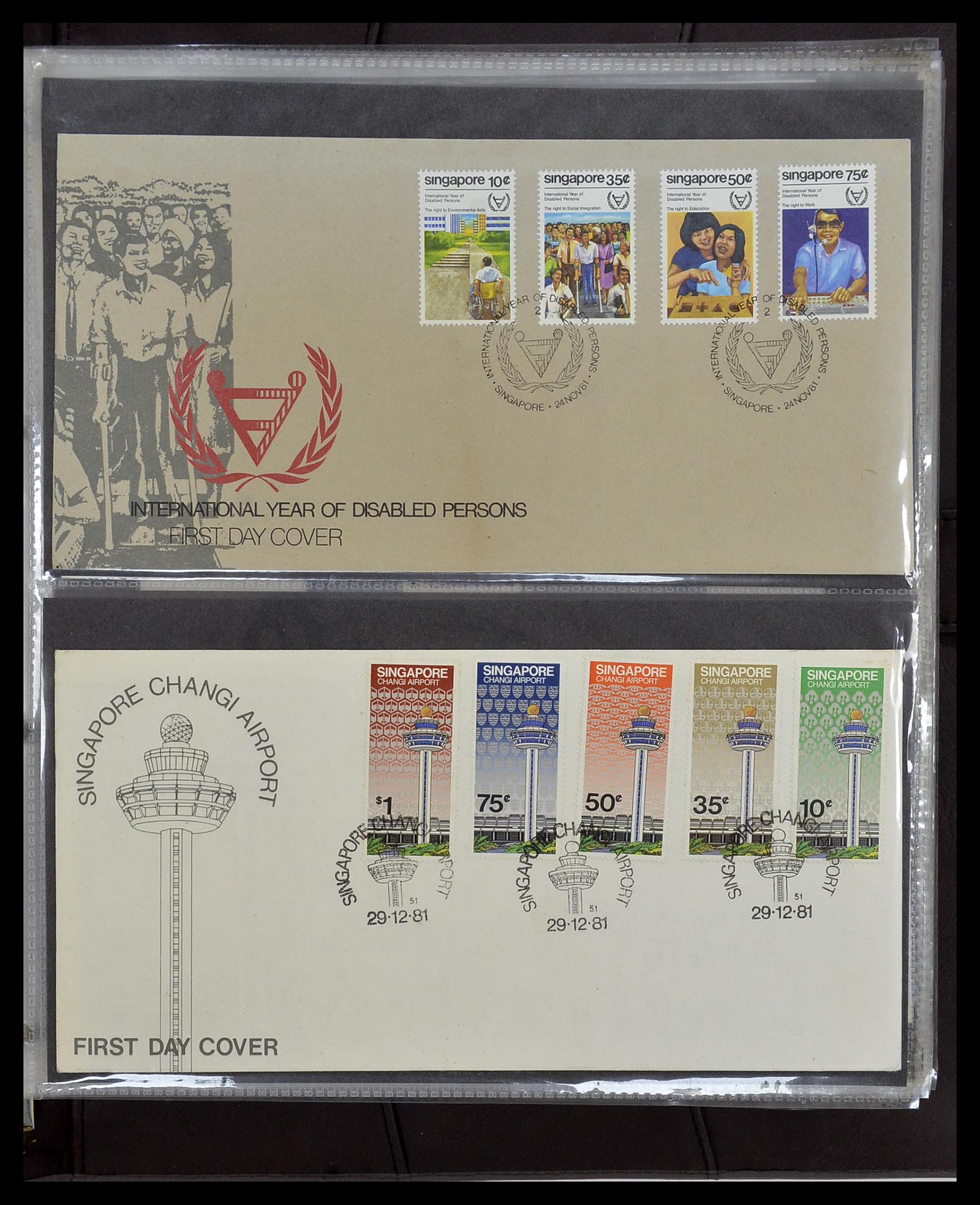 34394 079 - Postzegelverzameling 34394 Singapore FDC's 1948-2015!