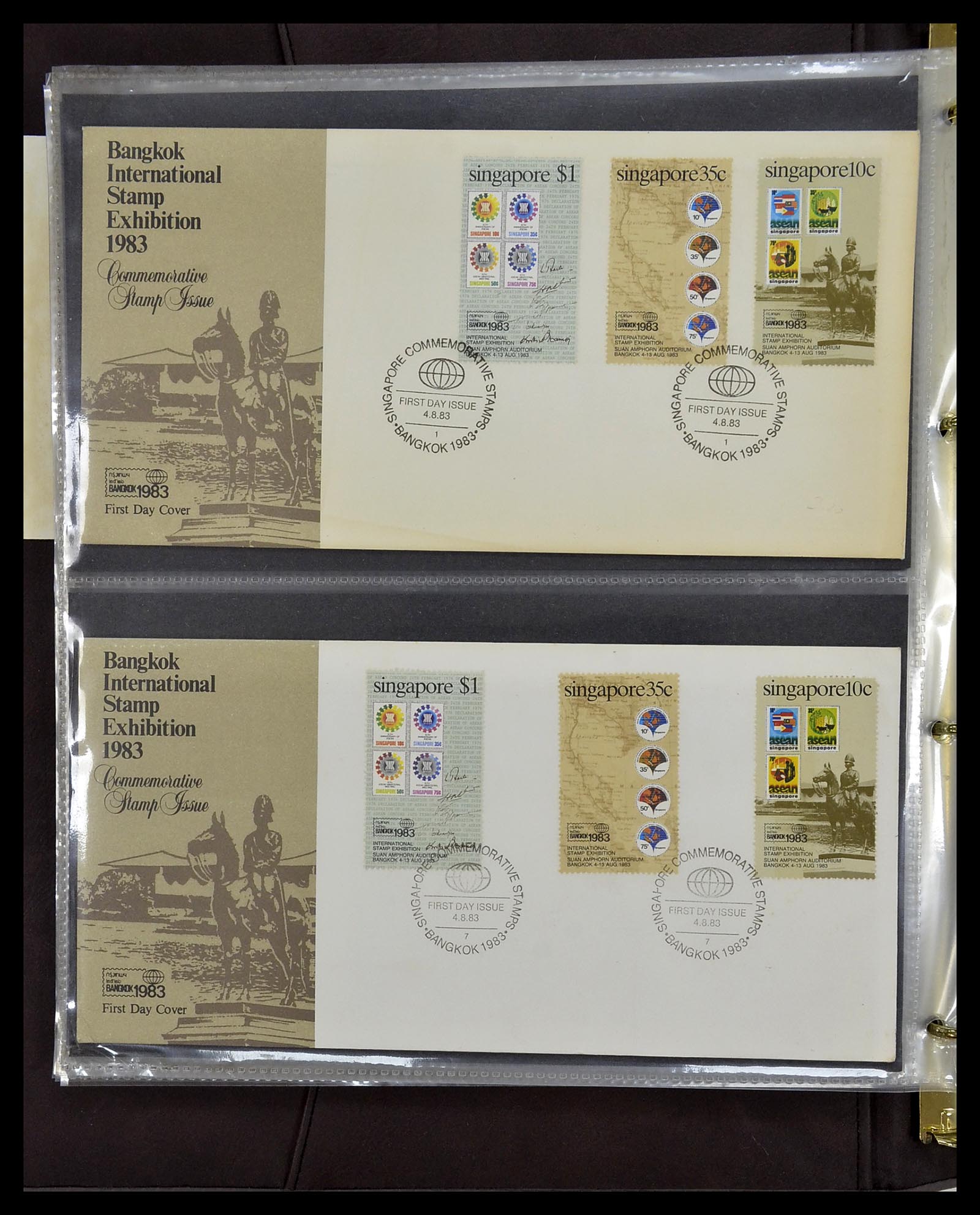 34394 087 - Postzegelverzameling 34394 Singapore FDC's 1948-2015!