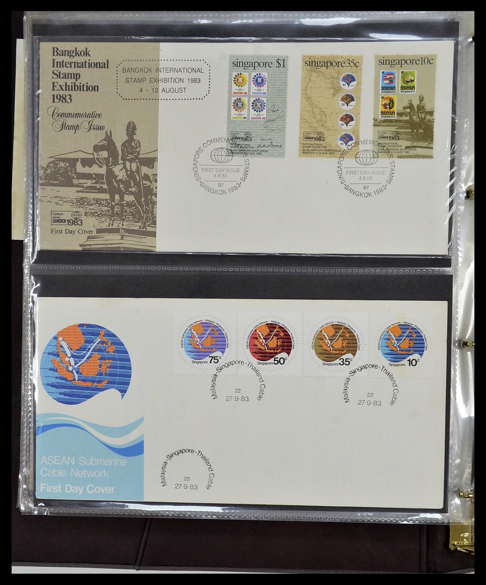 34394 089 - Postzegelverzameling 34394 Singapore FDC's 1948-2015!