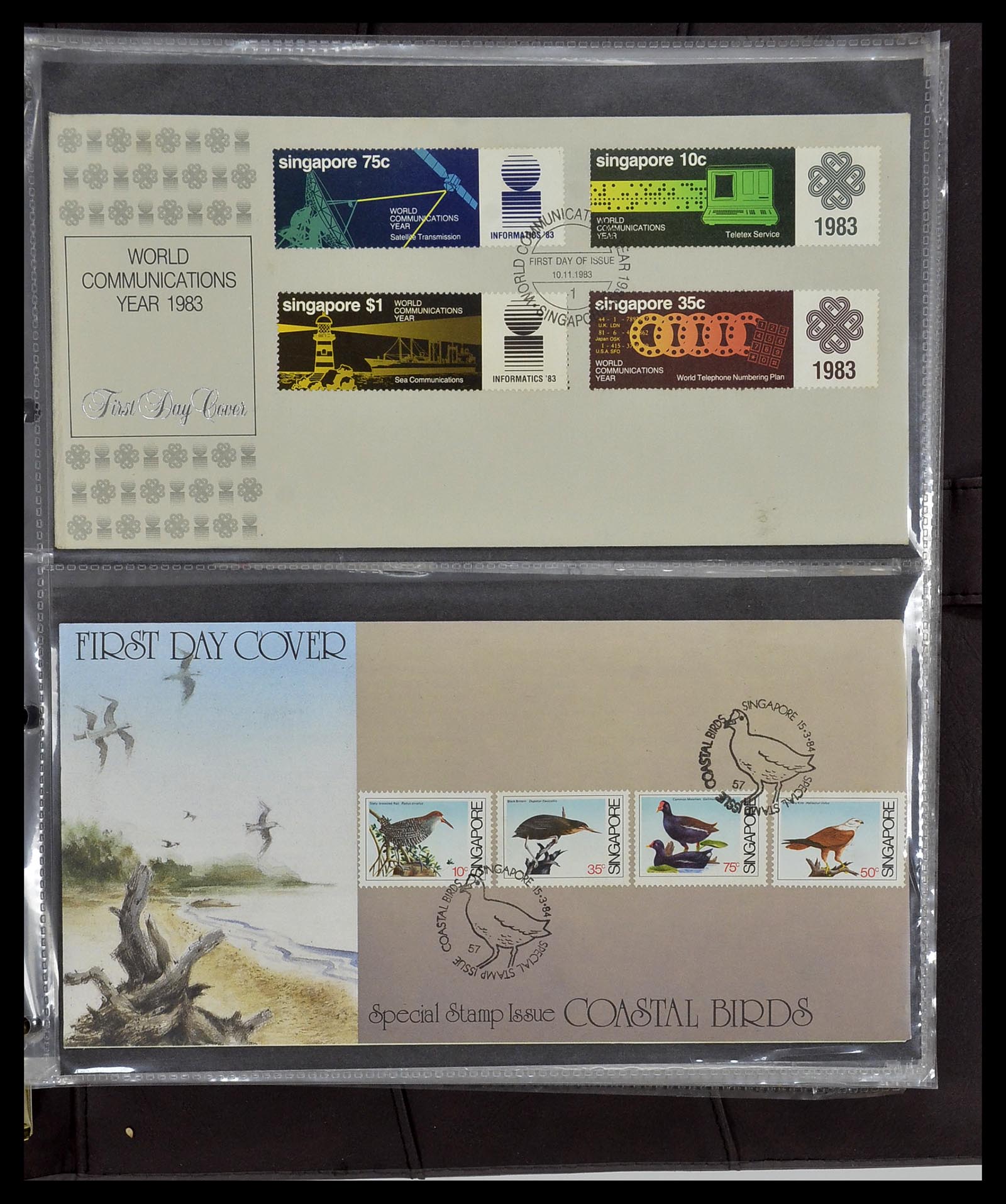34394 092 - Postzegelverzameling 34394 Singapore FDC's 1948-2015!