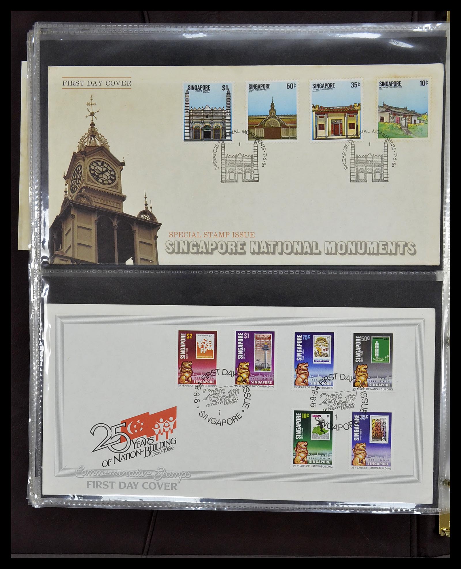 34394 093 - Postzegelverzameling 34394 Singapore FDC's 1948-2015!