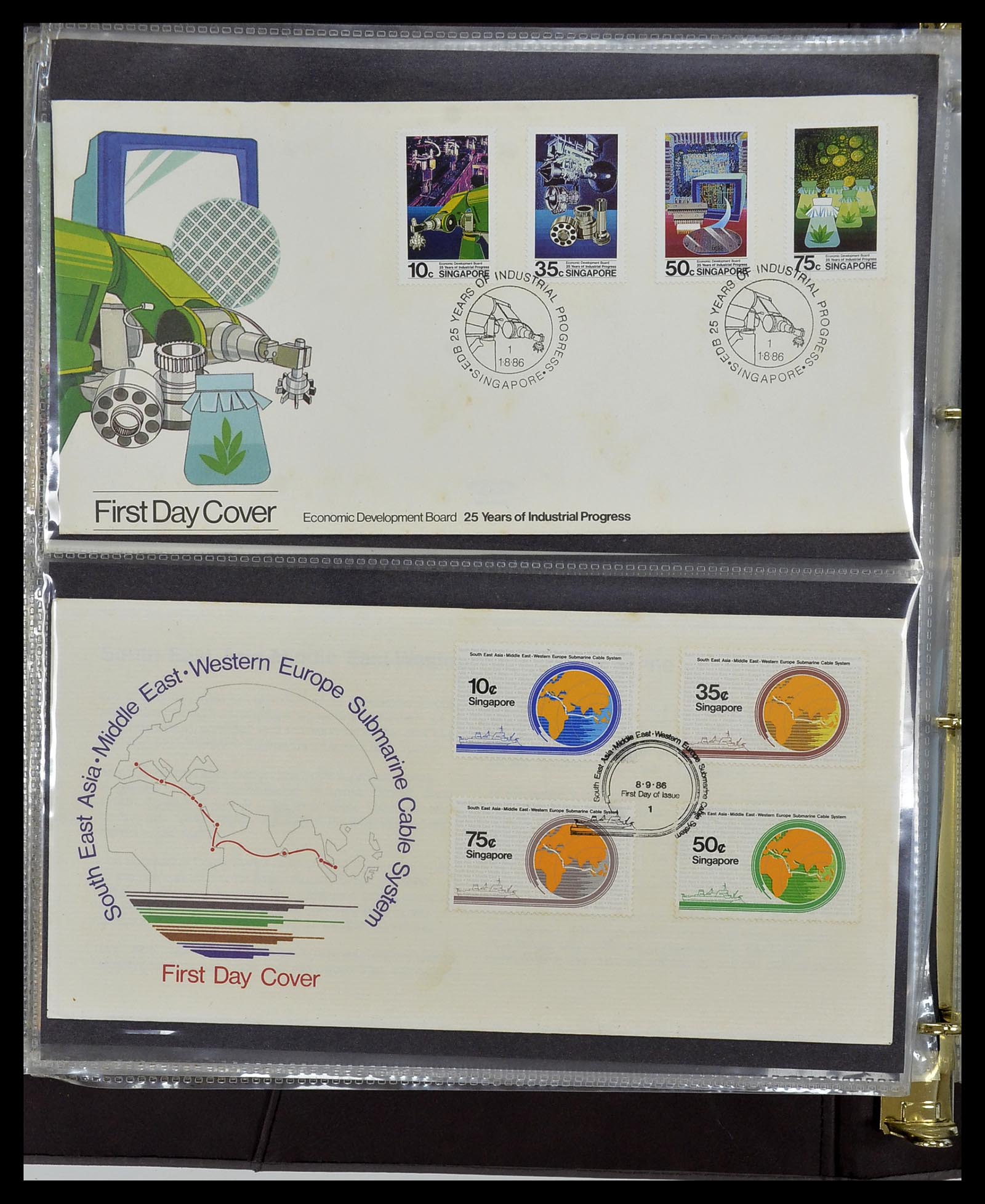 34394 103 - Stamp collection 34394 Singapore FDC's 1948-2015!