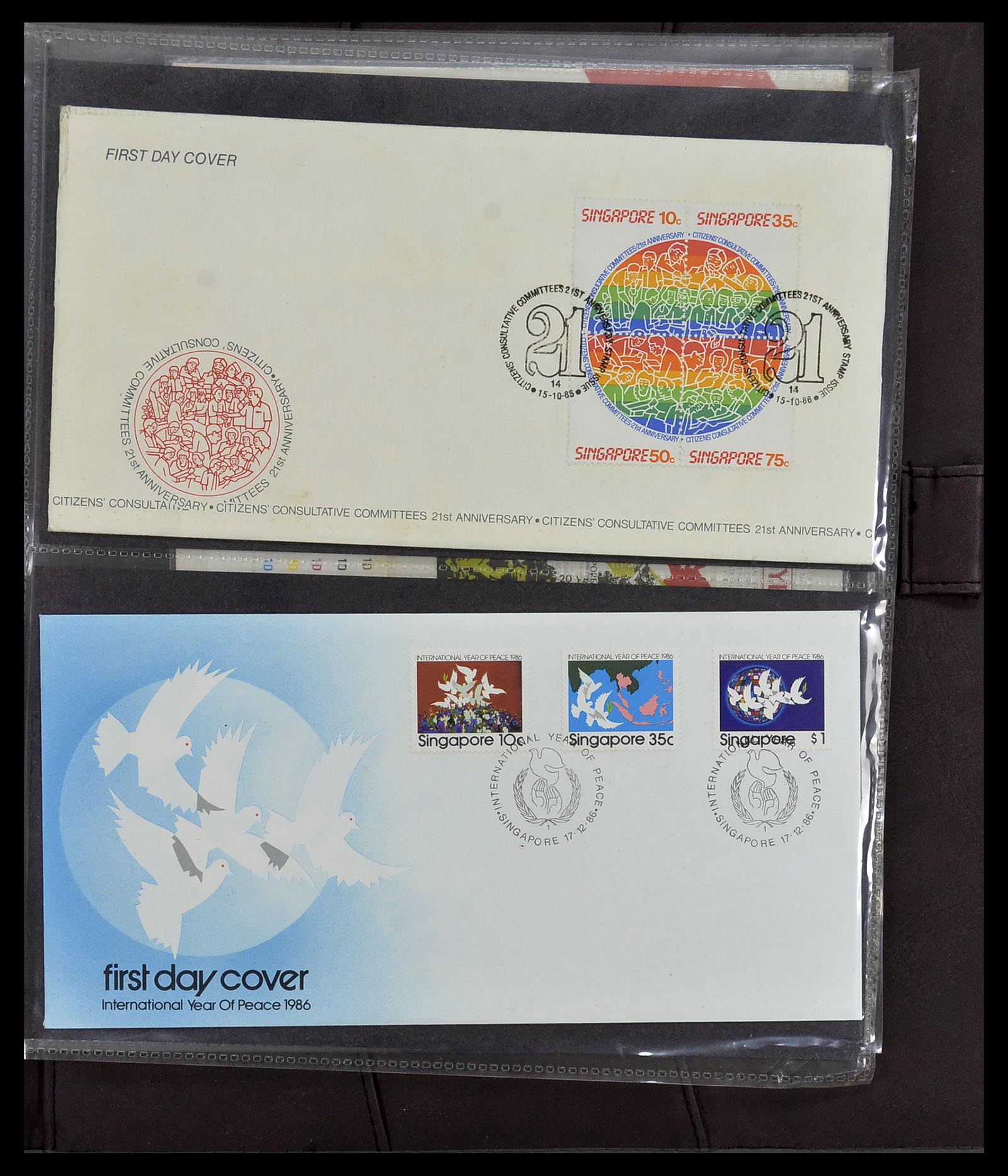 34394 104 - Stamp collection 34394 Singapore FDC's 1948-2015!