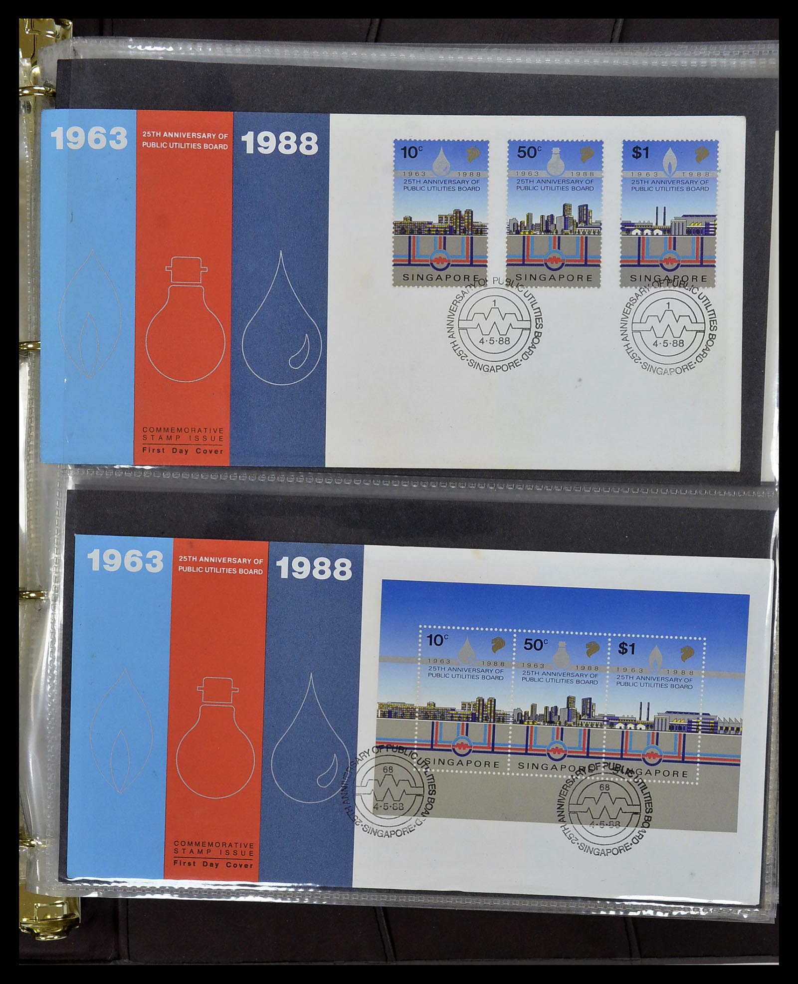 34394 112 - Stamp collection 34394 Singapore FDC's 1948-2015!
