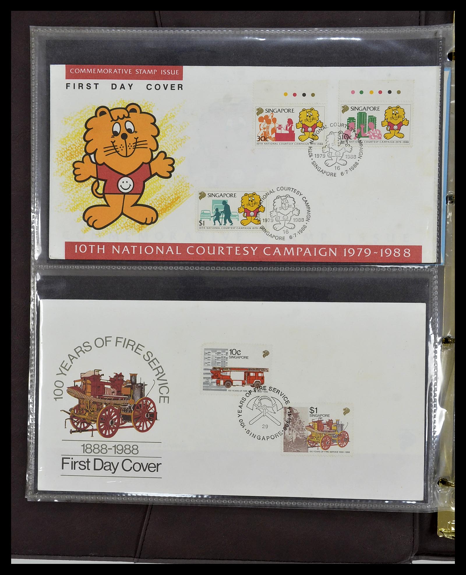 34394 113 - Stamp collection 34394 Singapore FDC's 1948-2015!