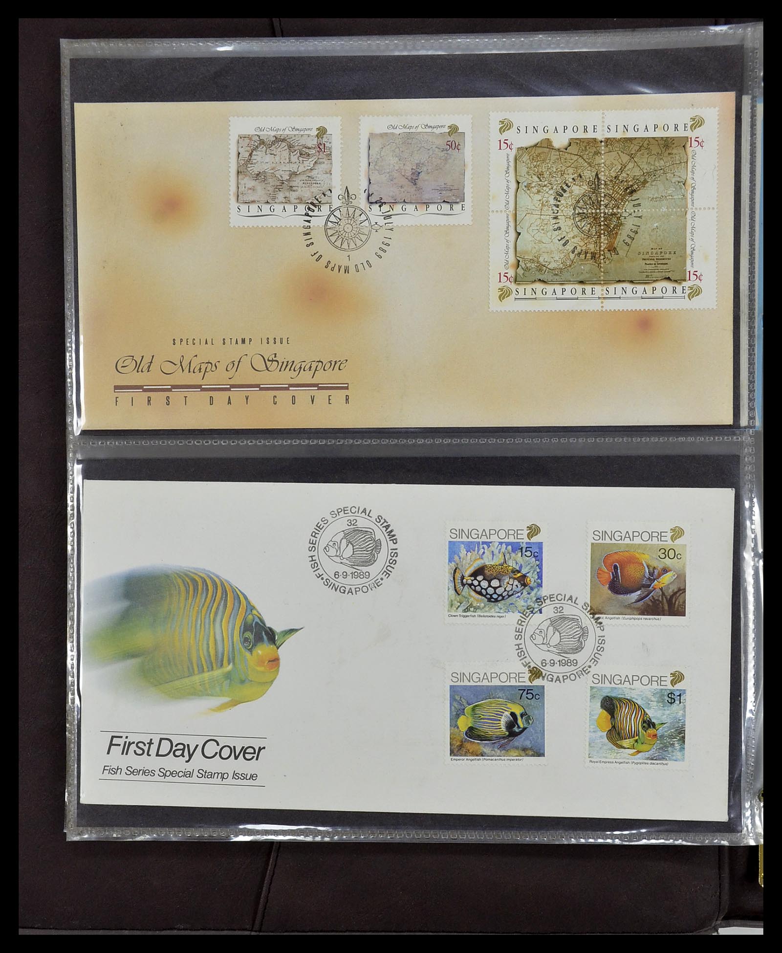 34394 115 - Stamp collection 34394 Singapore FDC's 1948-2015!