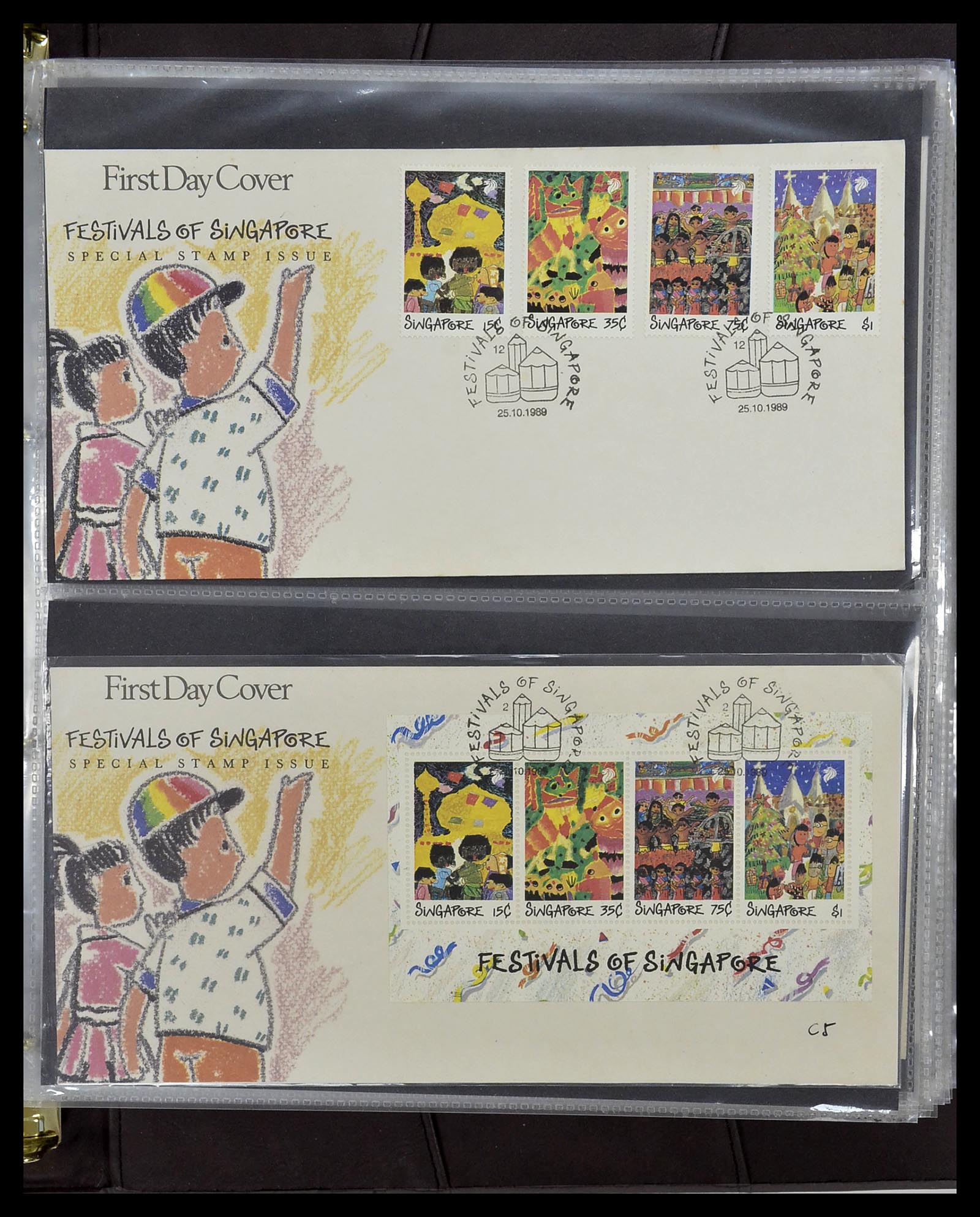 34394 116 - Stamp collection 34394 Singapore FDC's 1948-2015!