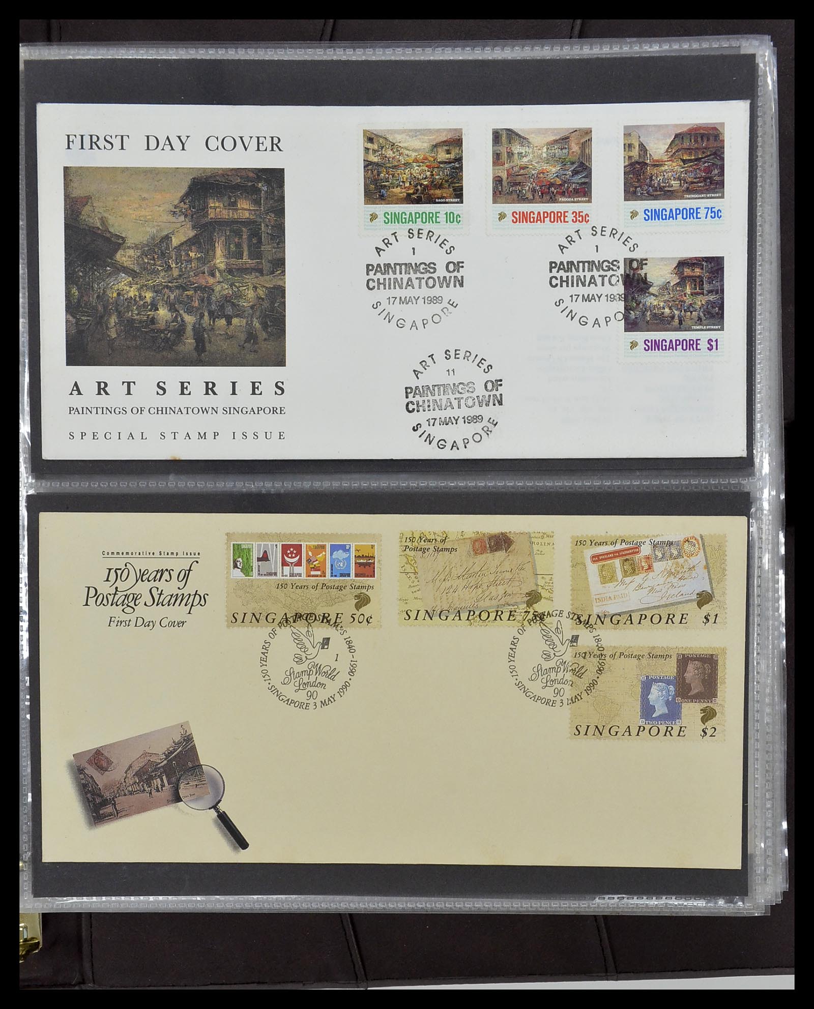 34394 118 - Stamp collection 34394 Singapore FDC's 1948-2015!
