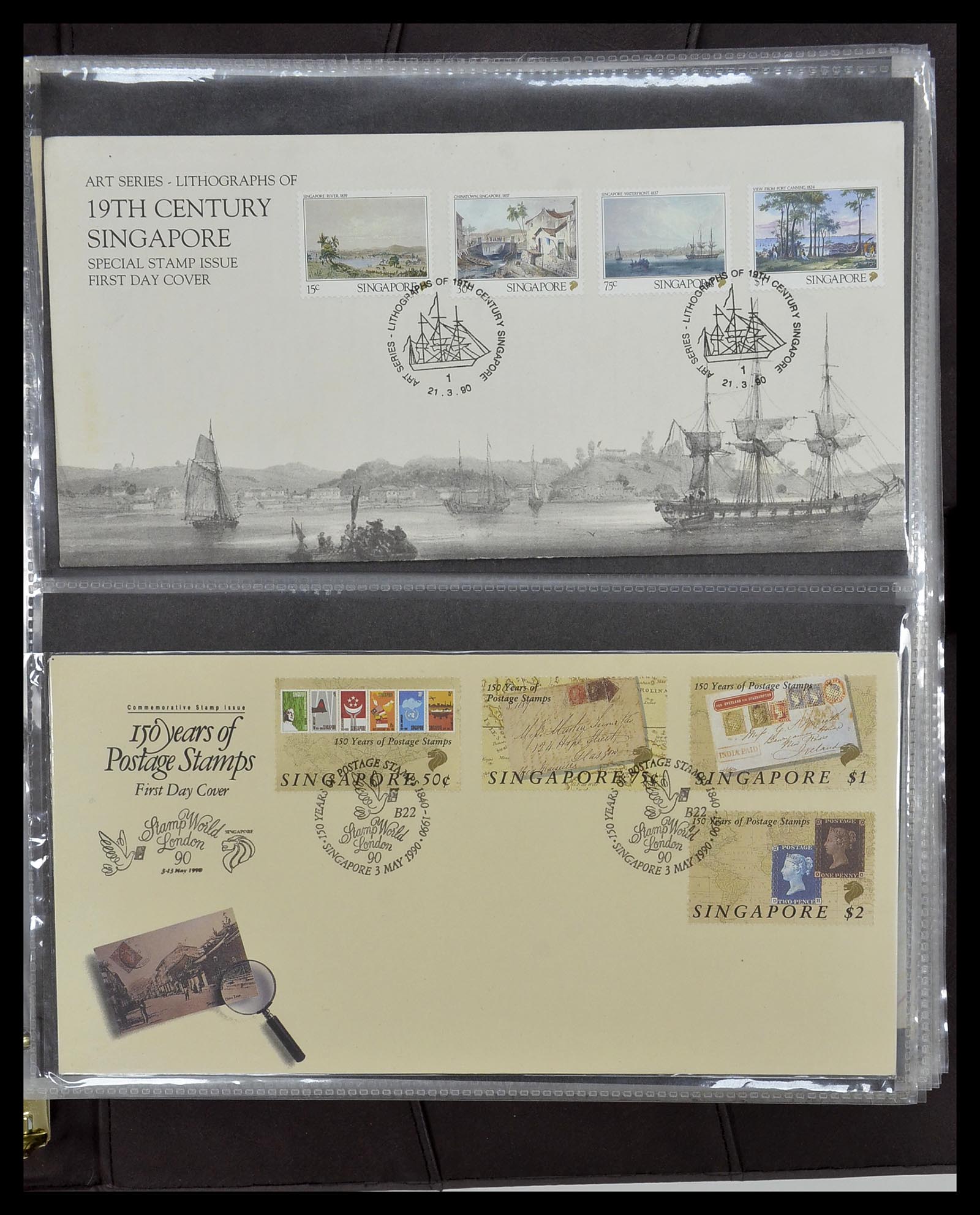 34394 119 - Stamp collection 34394 Singapore FDC's 1948-2015!