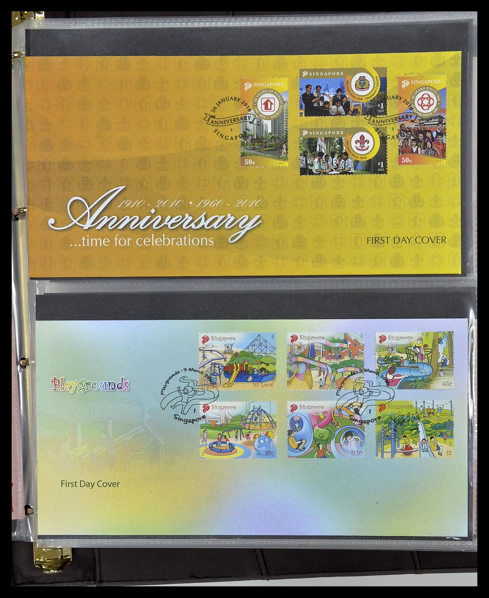 34394 365 - Stamp collection 34394 Singapore FDC's 1948-2015!