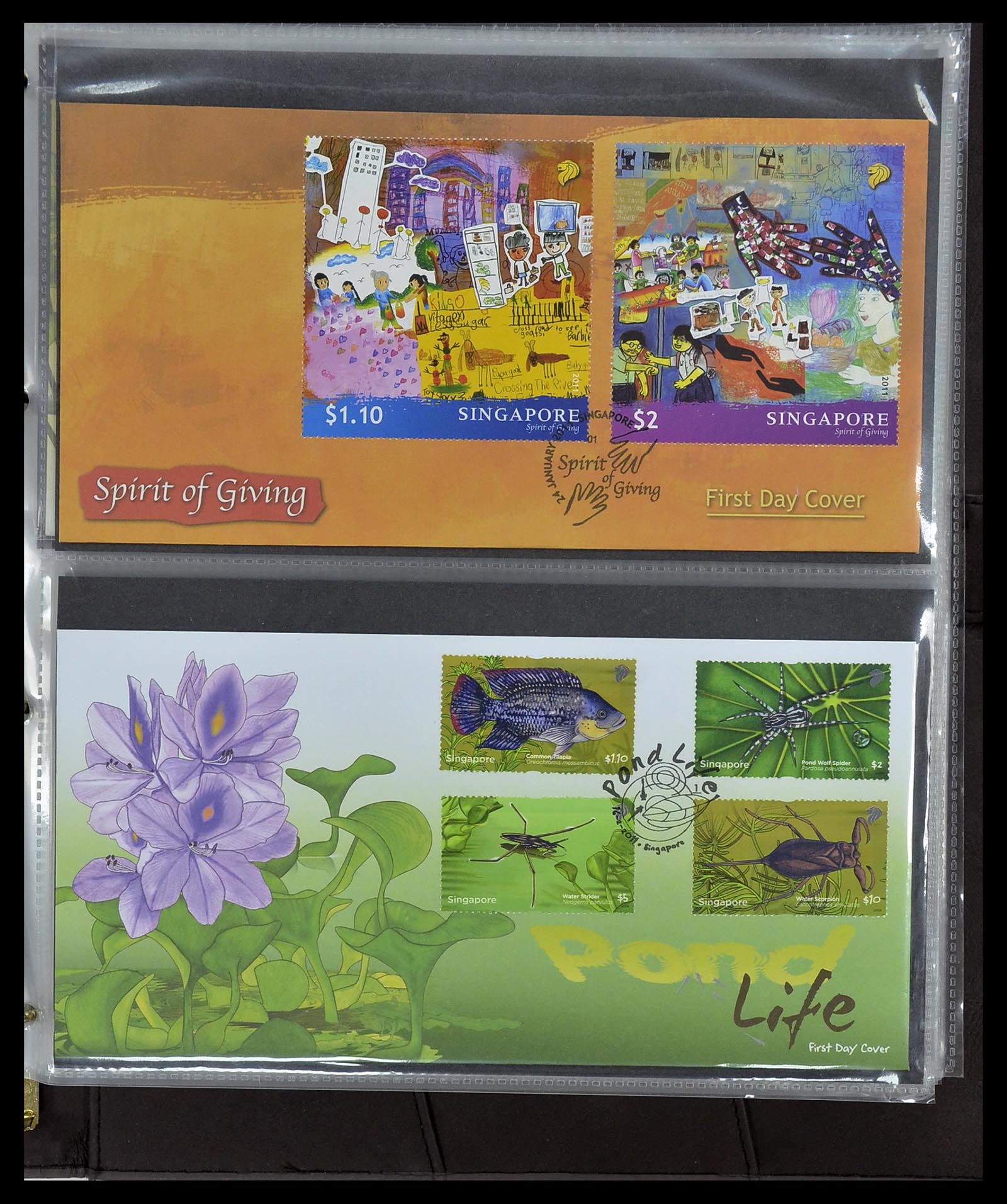 34394 381 - Postzegelverzameling 34394 Singapore FDC's 1948-2015!