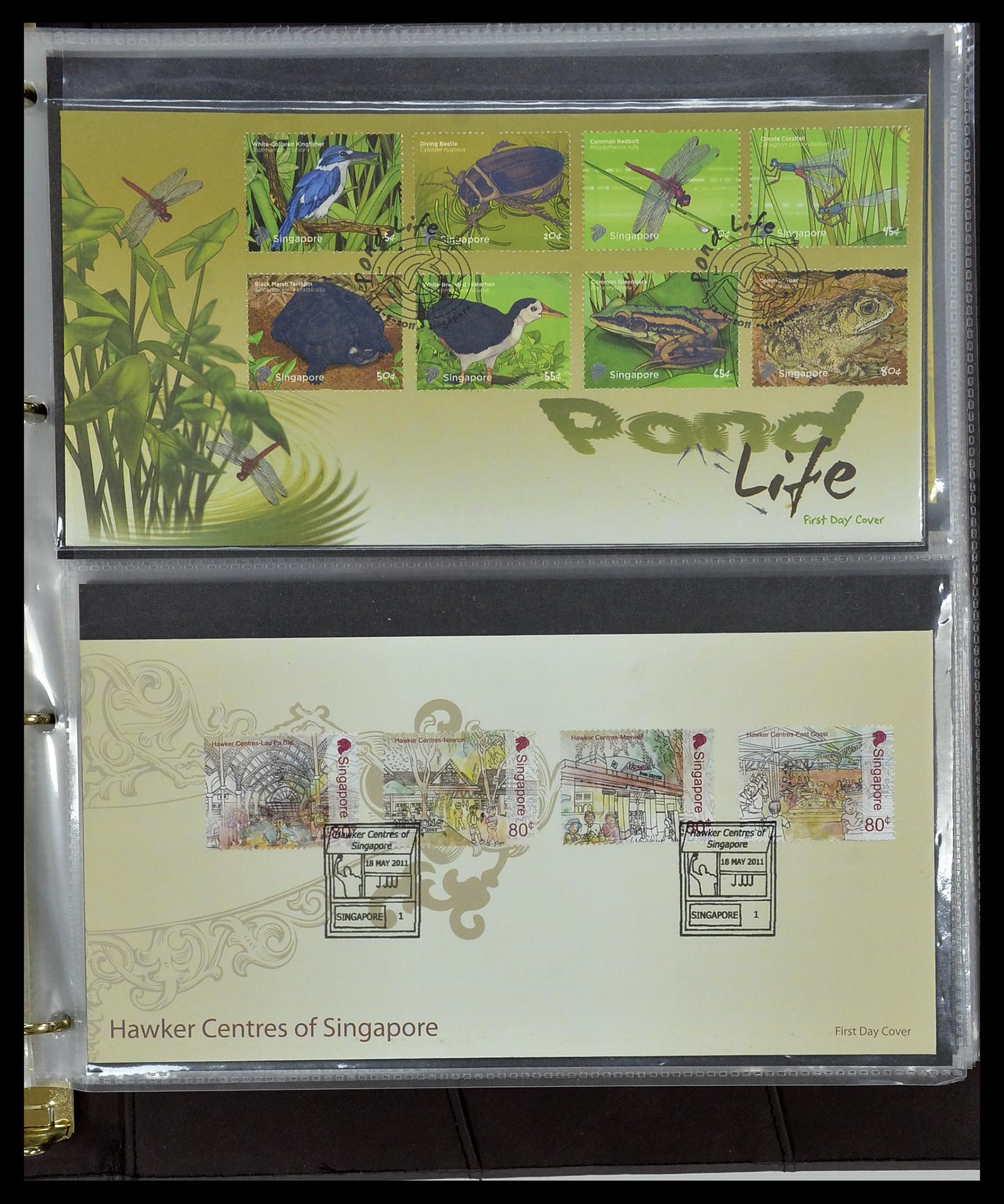 34394 383 - Postzegelverzameling 34394 Singapore FDC's 1948-2015!