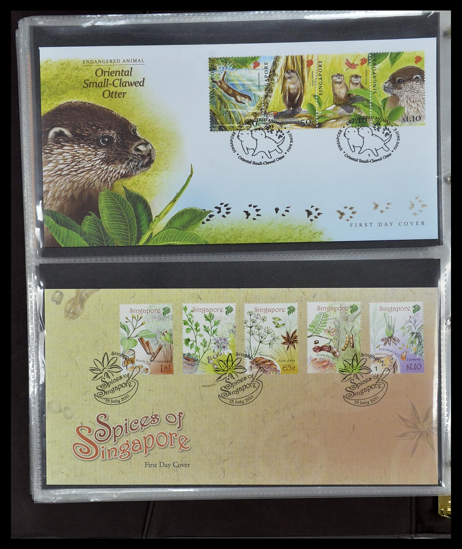 34394 384 - Postzegelverzameling 34394 Singapore FDC's 1948-2015!