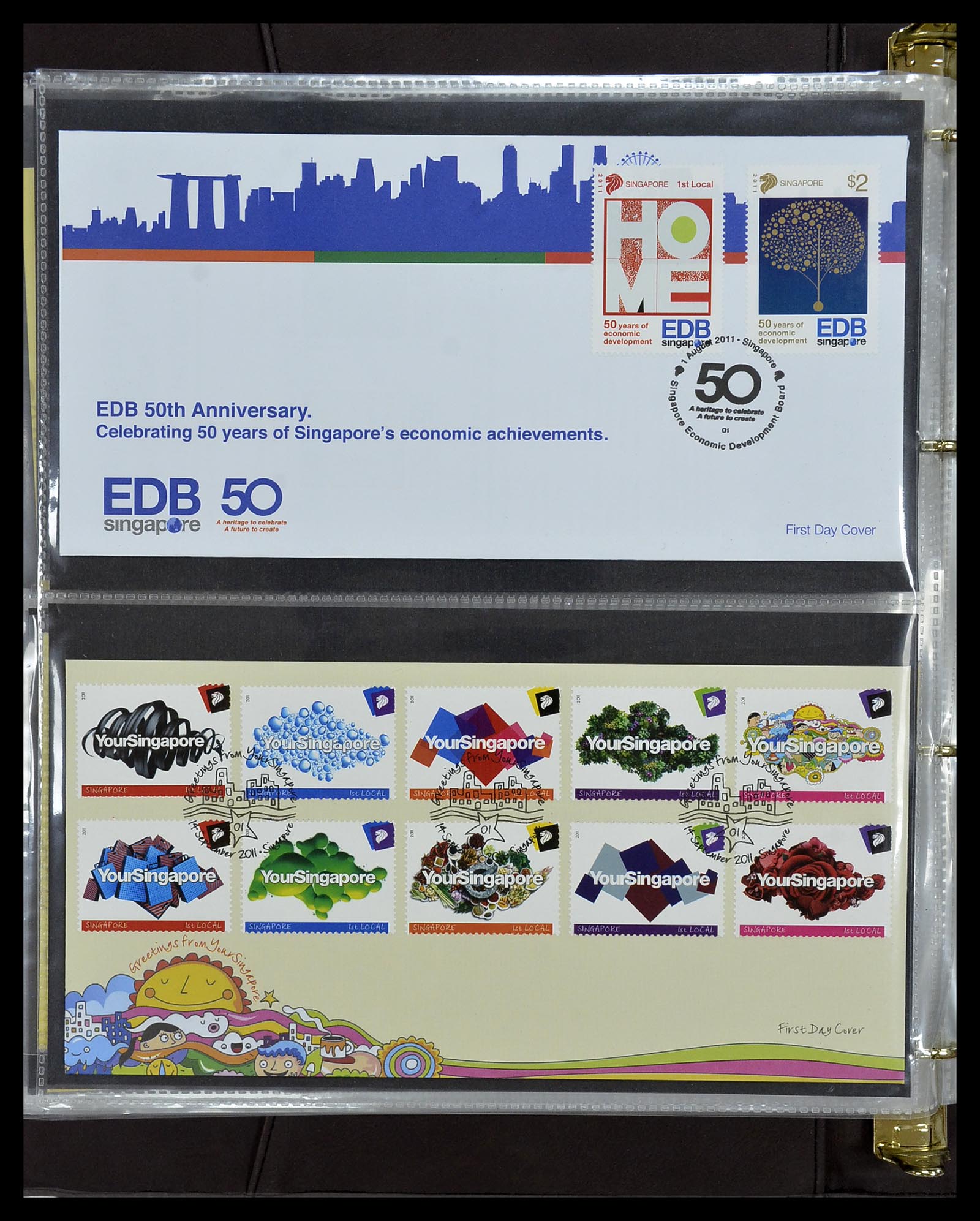 34394 390 - Stamp collection 34394 Singapore FDC's 1948-2015!