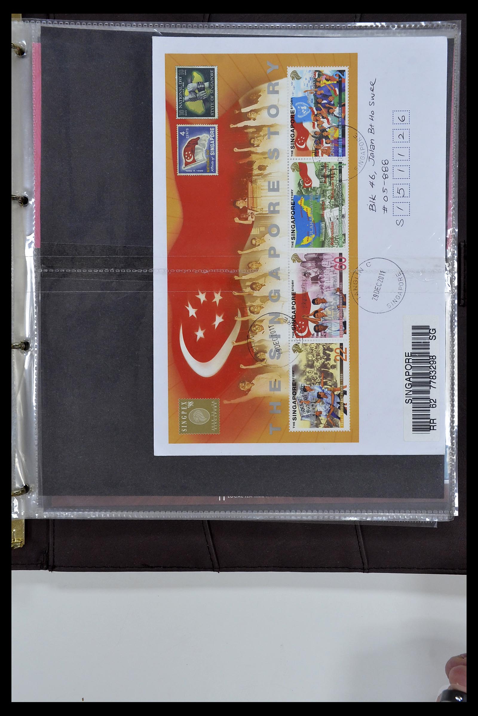 34394 395 - Postzegelverzameling 34394 Singapore FDC's 1948-2015!