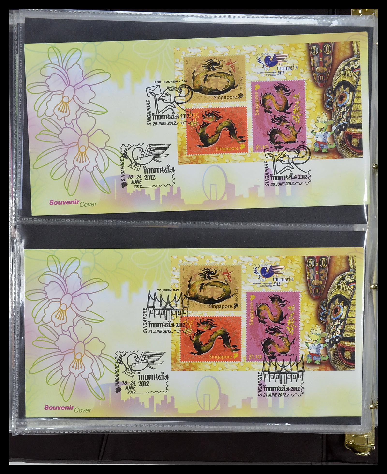34394 402 - Postzegelverzameling 34394 Singapore FDC's 1948-2015!