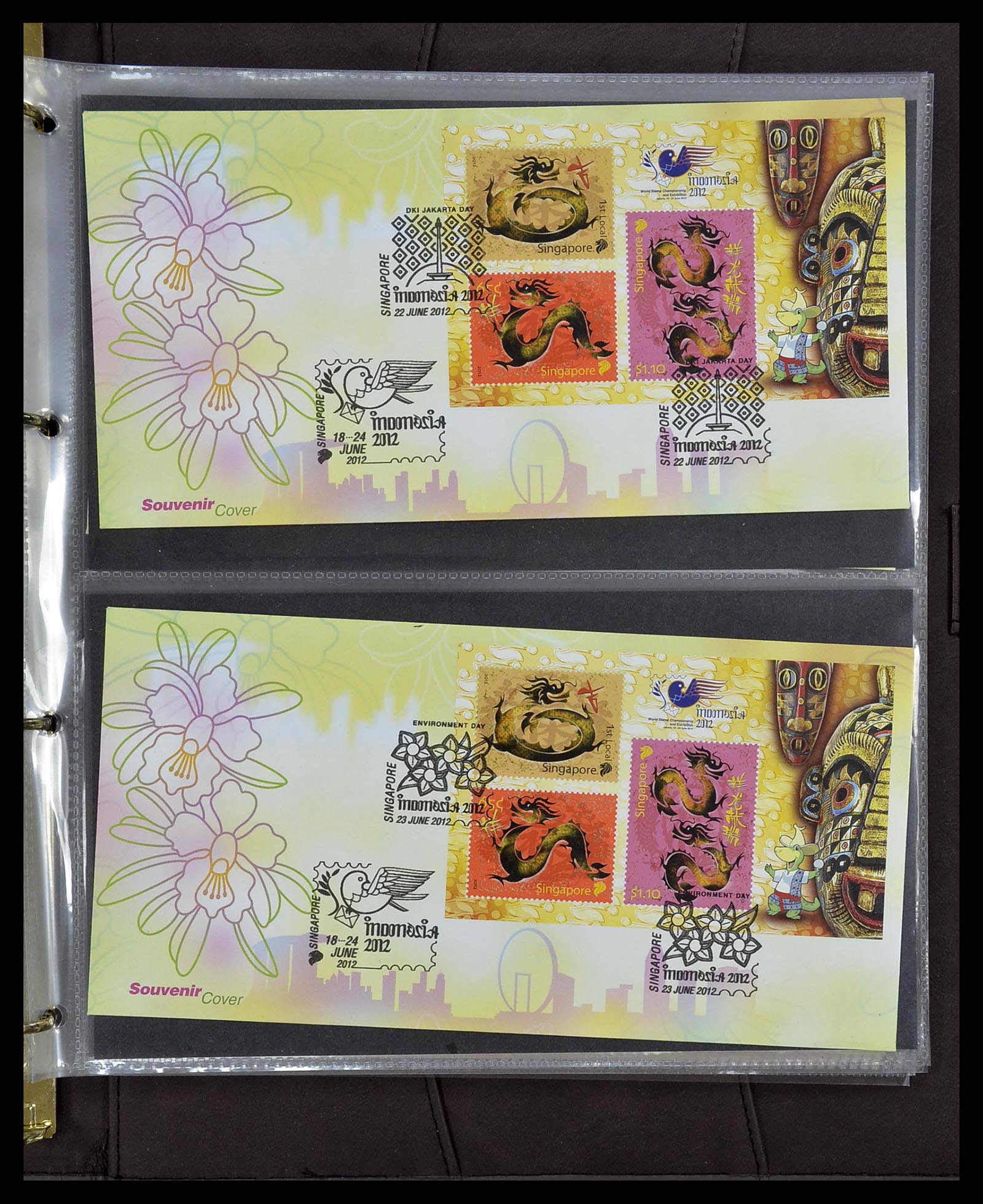 34394 403 - Postzegelverzameling 34394 Singapore FDC's 1948-2015!