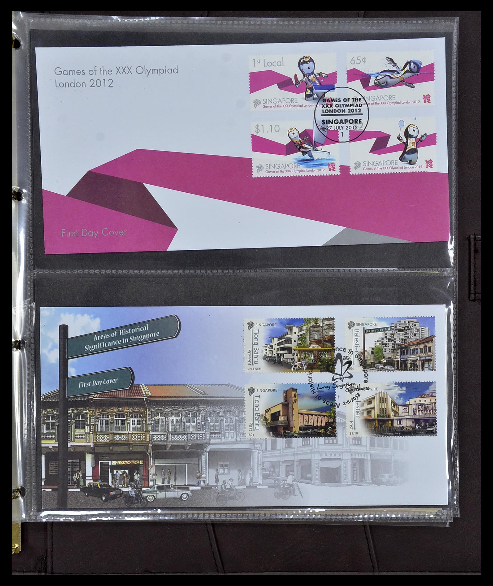 34394 405 - Postzegelverzameling 34394 Singapore FDC's 1948-2015!