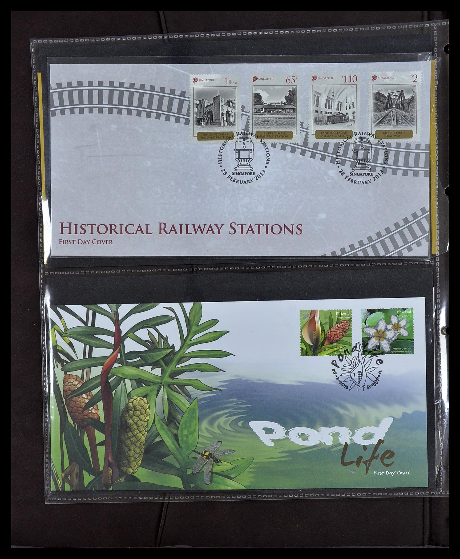 34394 412 - Postzegelverzameling 34394 Singapore FDC's 1948-2015!