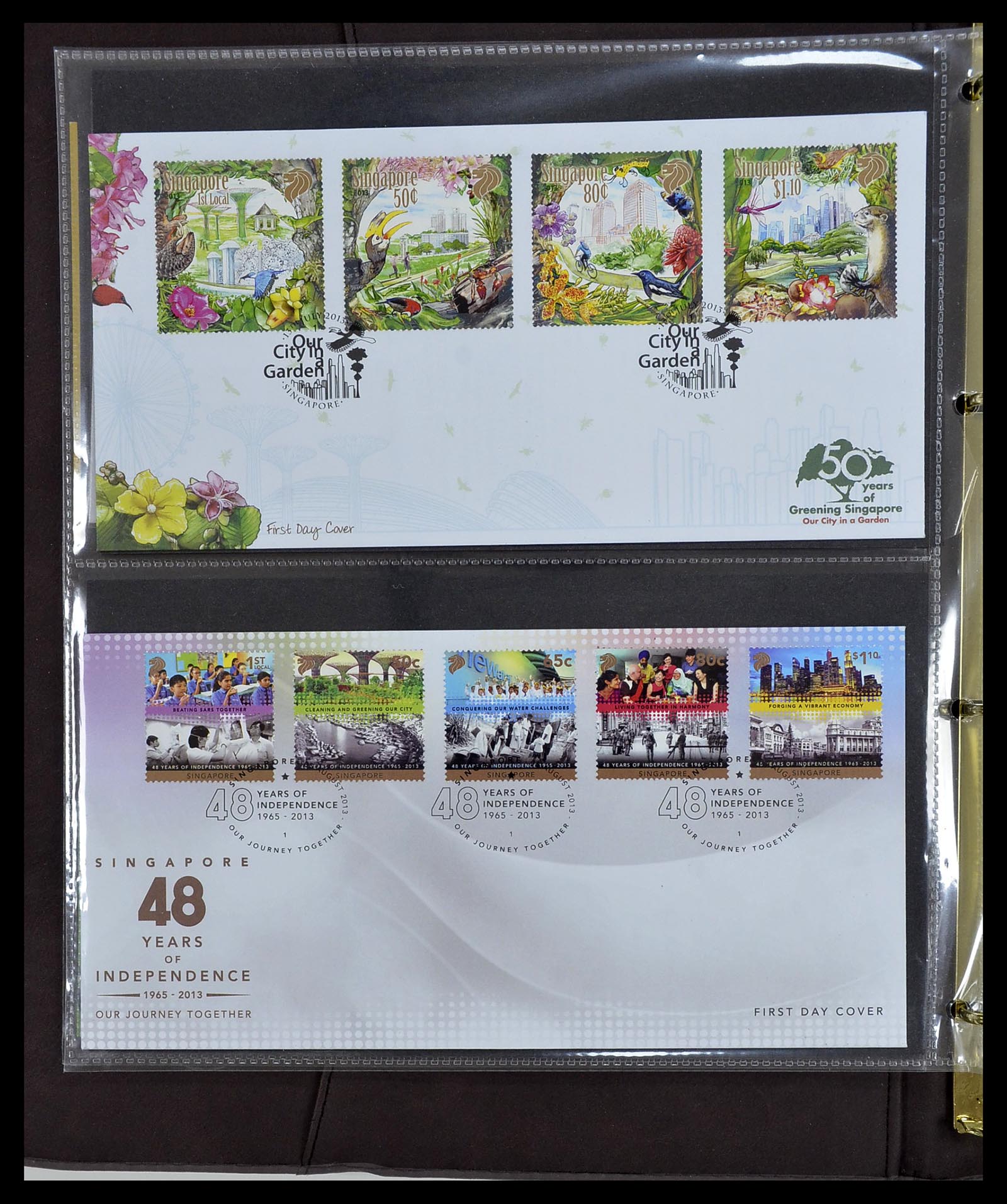 34394 414 - Postzegelverzameling 34394 Singapore FDC's 1948-2015!