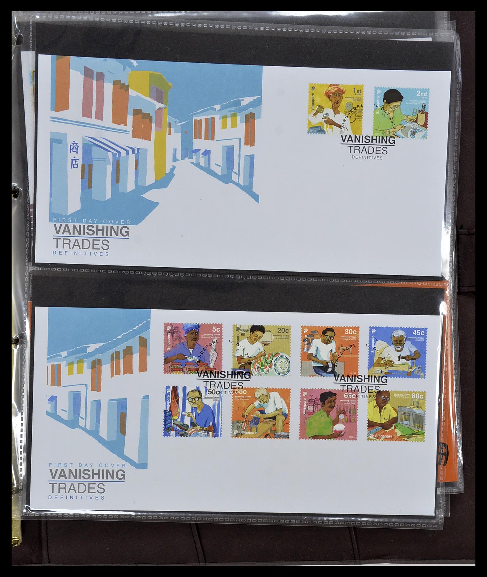 34394 418 - Postzegelverzameling 34394 Singapore FDC's 1948-2015!