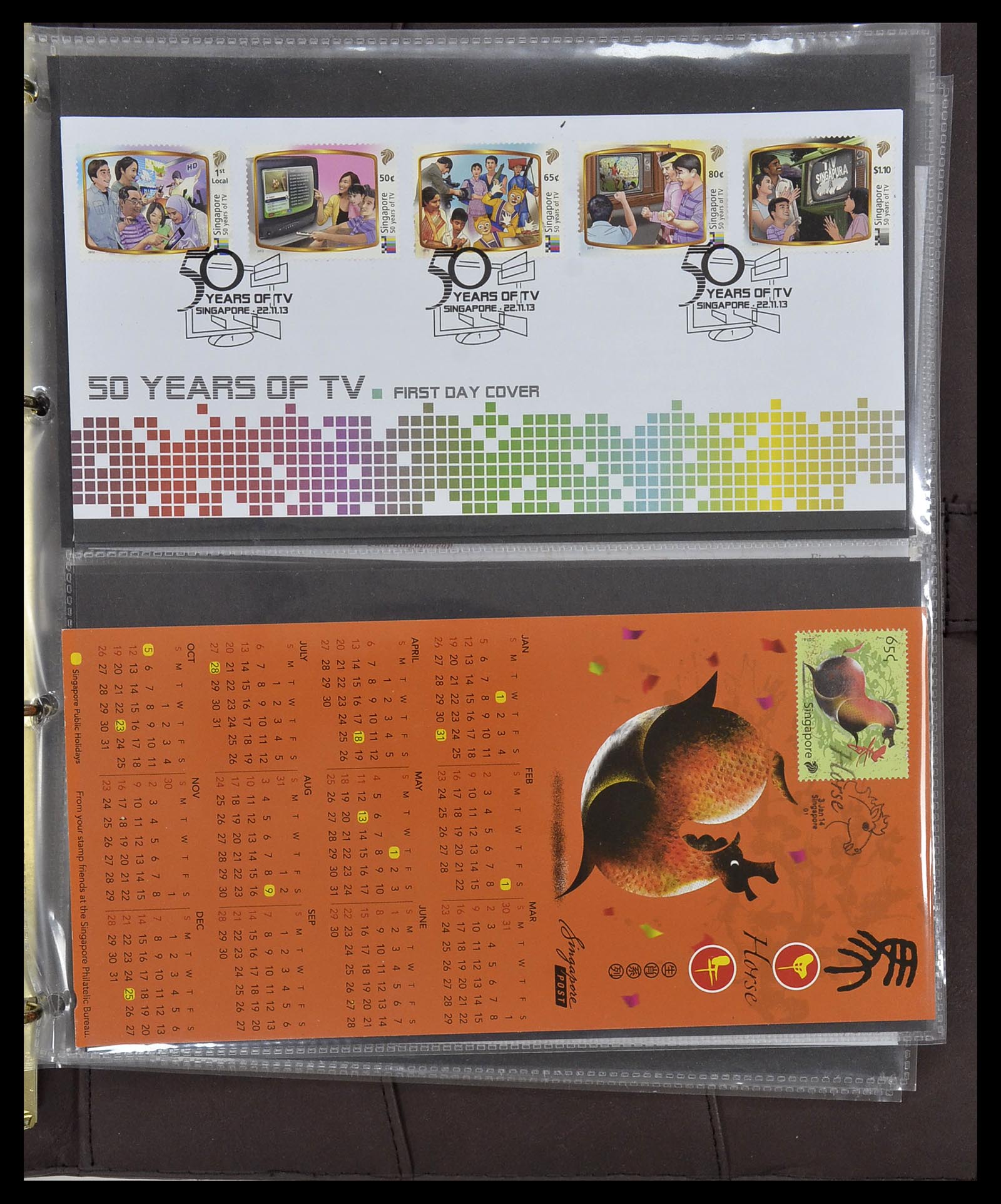 34394 420 - Postzegelverzameling 34394 Singapore FDC's 1948-2015!