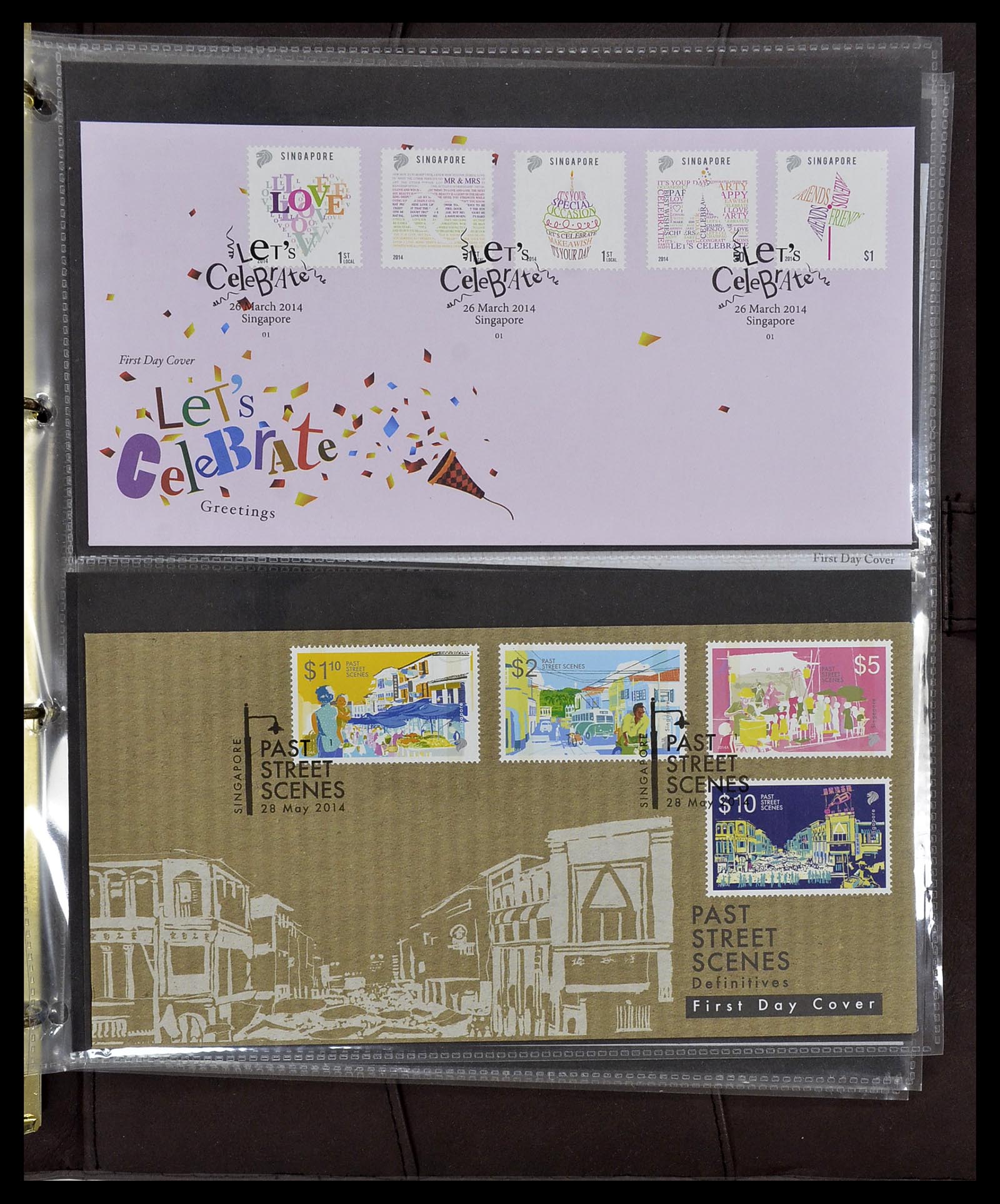 34394 422 - Postzegelverzameling 34394 Singapore FDC's 1948-2015!