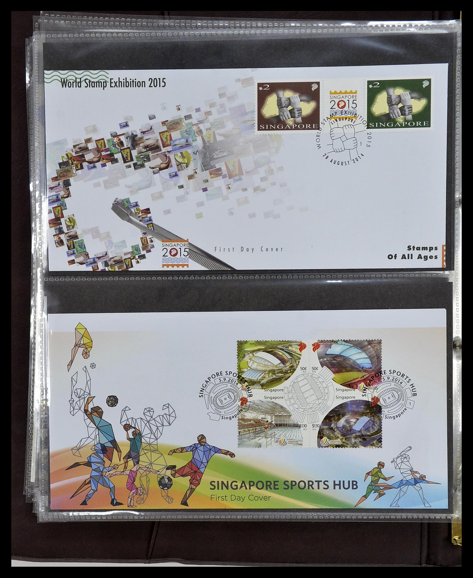 34394 425 - Postzegelverzameling 34394 Singapore FDC's 1948-2015!