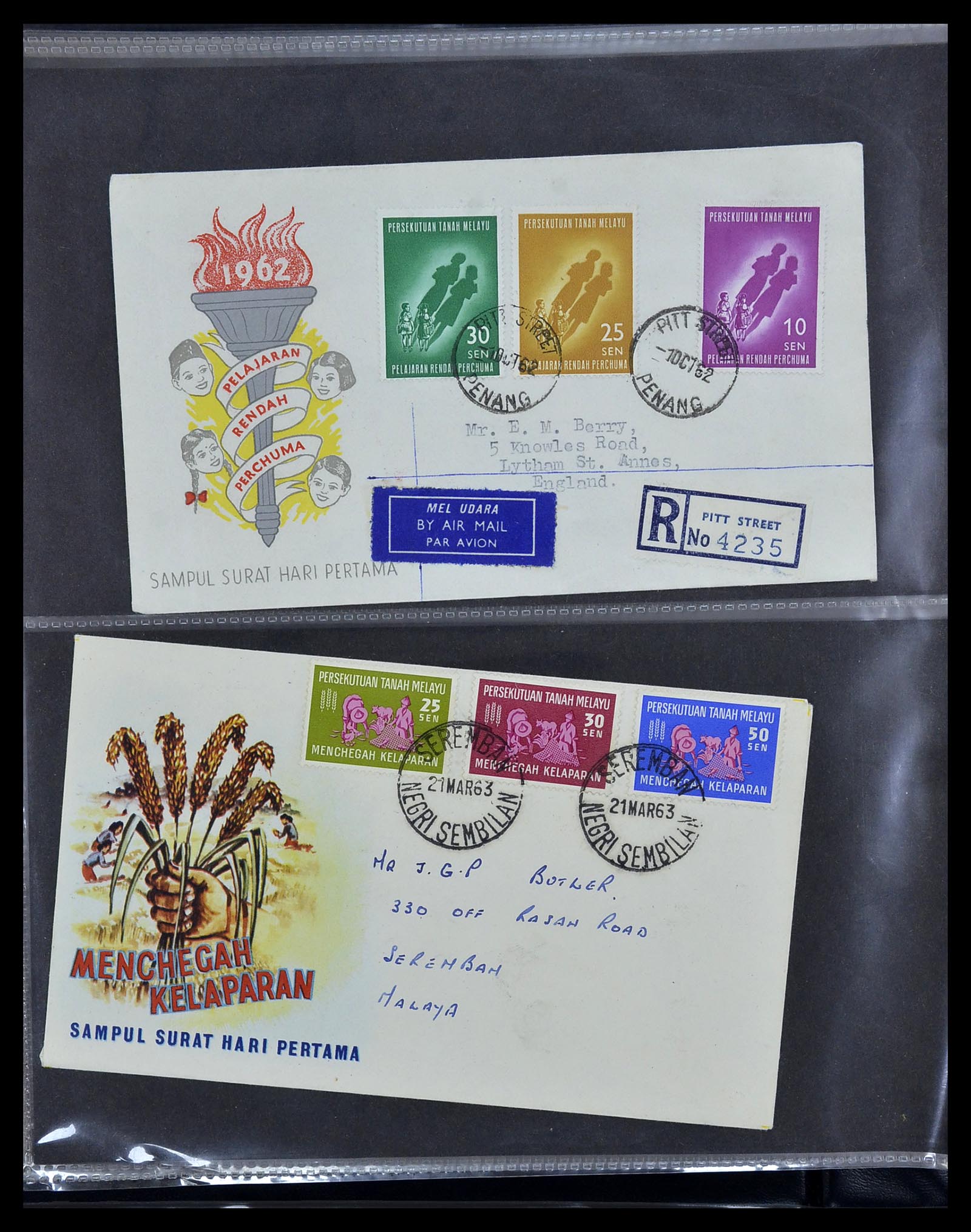 34395 008 - Postzegelverzameling 34395 Maleisië FDC's 1957-2014!