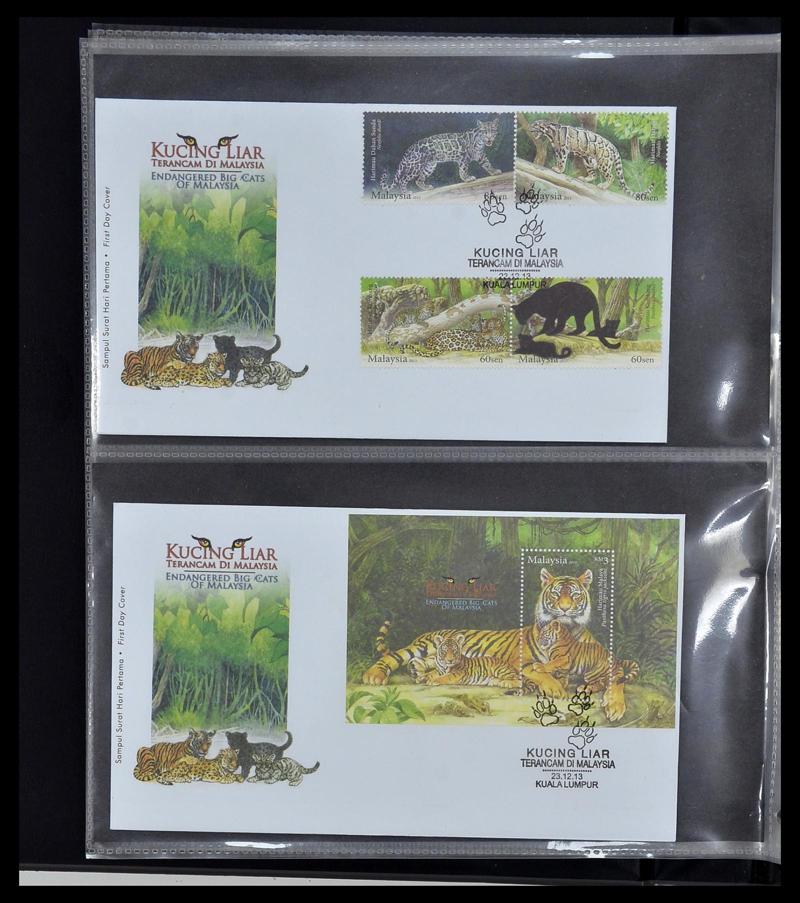 34395 408 - Postzegelverzameling 34395 Maleisië FDC's 1957-2014!
