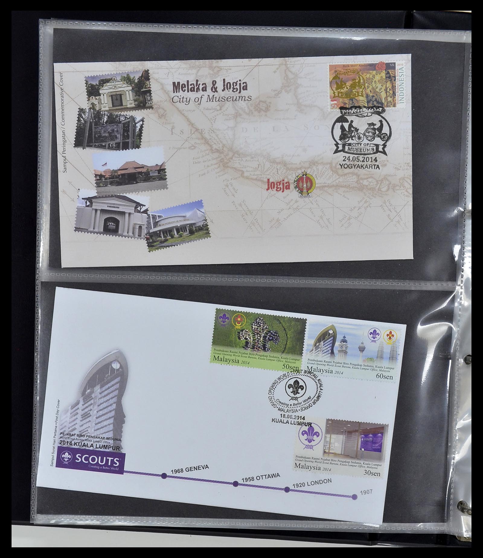 34395 415 - Postzegelverzameling 34395 Maleisië FDC's 1957-2014!