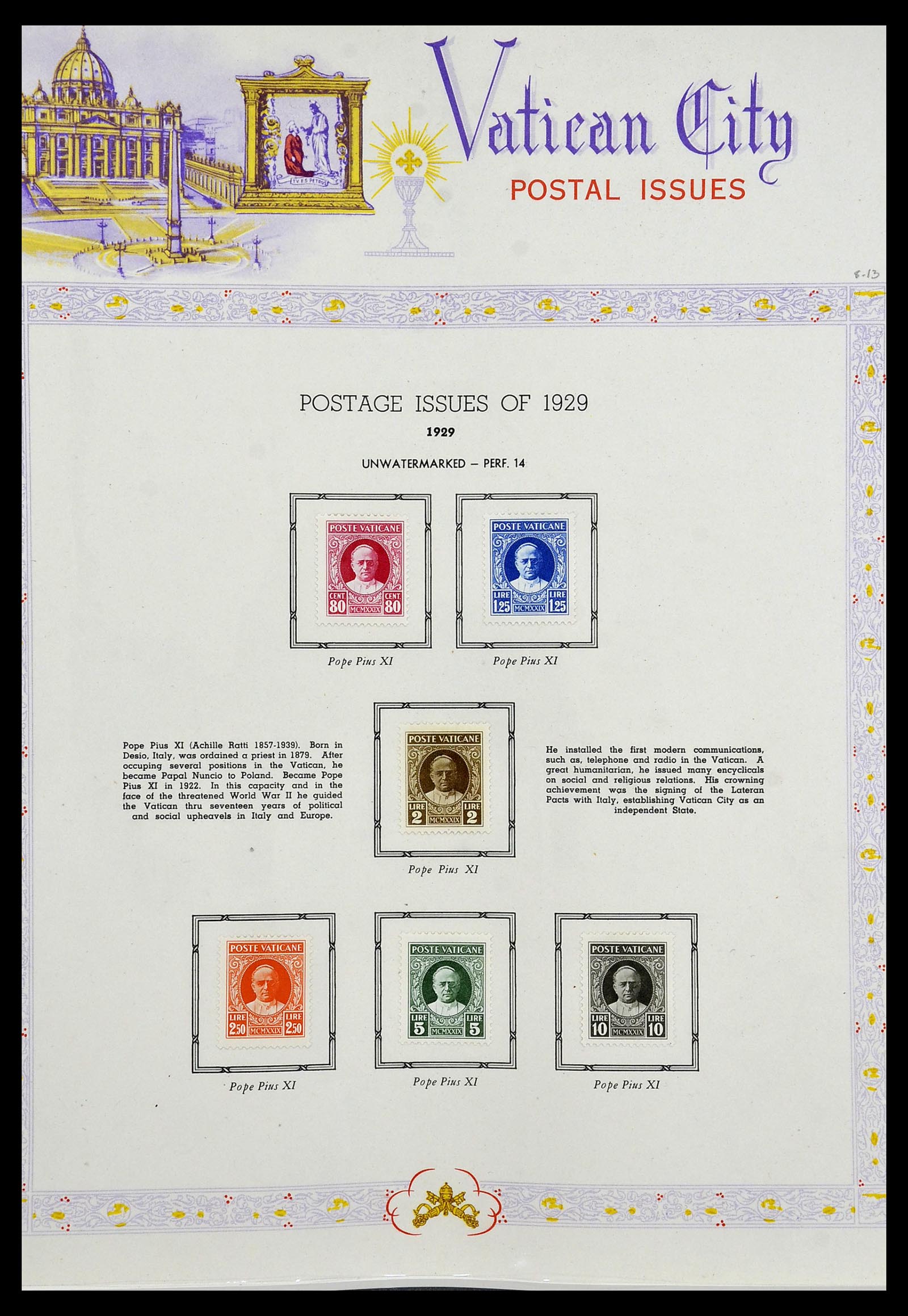 34397 002 - Postzegelverzameling 34397 Vaticaan 1929-1953.