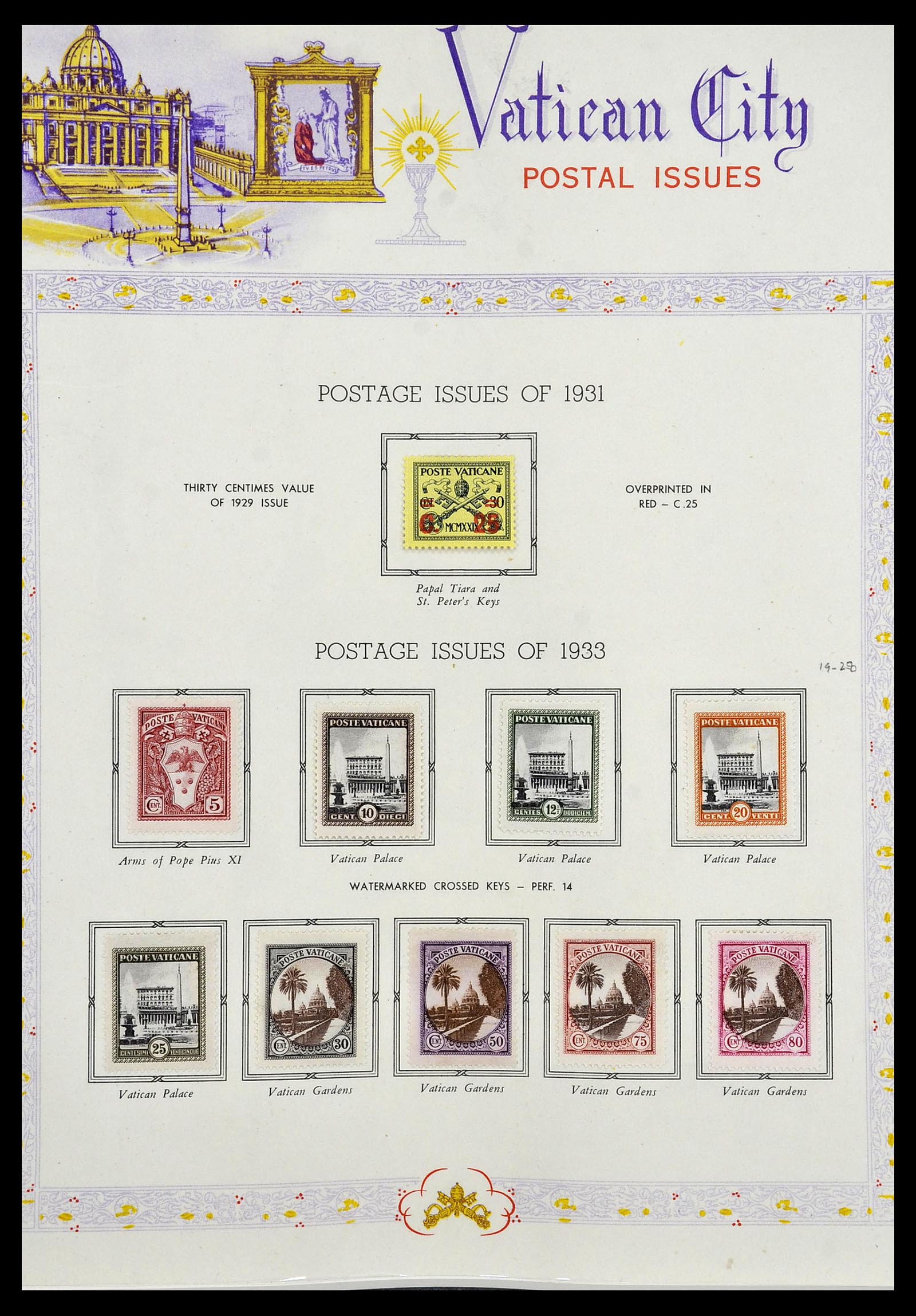 34397 003 - Postzegelverzameling 34397 Vaticaan 1929-1953.